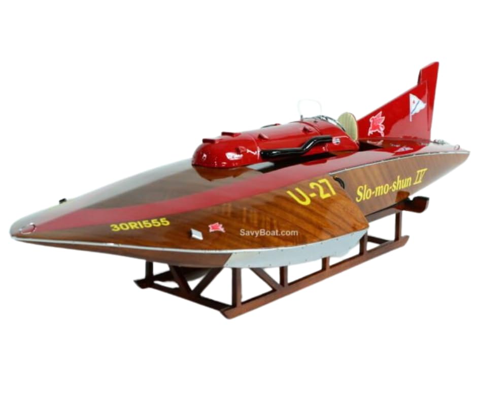Billings Boats 1:12 Scale Slo-Mo-Shun IV Wooden Hull Model Boat Kit - Classic Racing Boat Replica for Collectors & Hobbyists - Perfect for Display, Gifts & RC Boat Enthusiasts