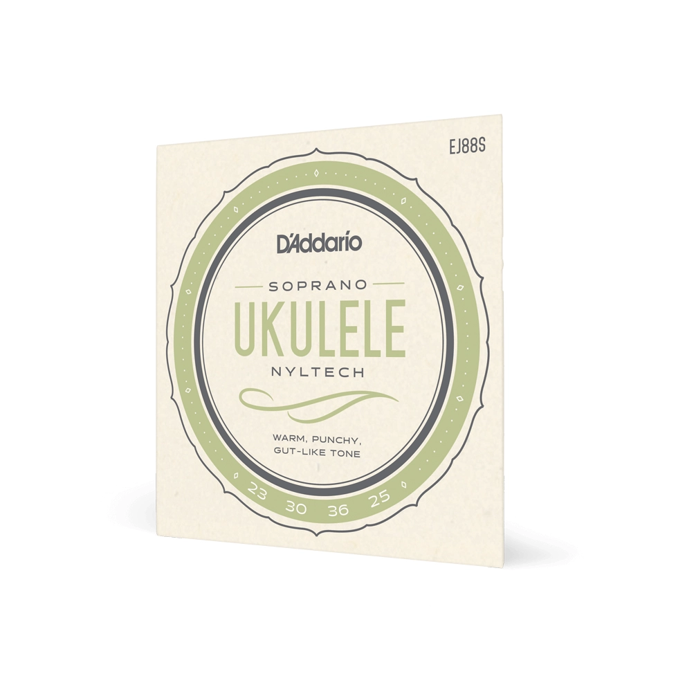 D'Addario EJ88S Nyltech Soprano Ukulele Strings - Premium Nylon Ukulele Strings for Warm Tone & Smooth Playability | Perfect for Beginners, Professionals & Live Performances