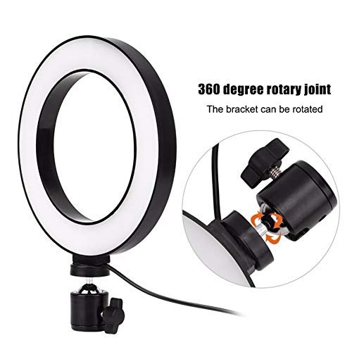 Eighosee 6 Inch LED Ring Light with Stand - Dimmable Selfie Light with 3 Color Modes (Warm/White/Cool) for Phone, YouTube, TikTok, Makeup & Live Streaming - Perfect for Content Creators, Vloggers & Beauty Enthusiasts