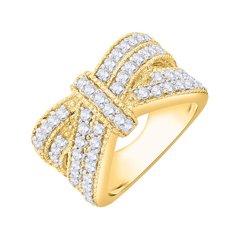 10K Gold KATARINA Diamond Fashion Ring (1 1/4 cttw, I-J Color, I1 Clarity) - Elegant Jewelry for Women, Perfect for Weddings, Anniversaries & Special Occasions