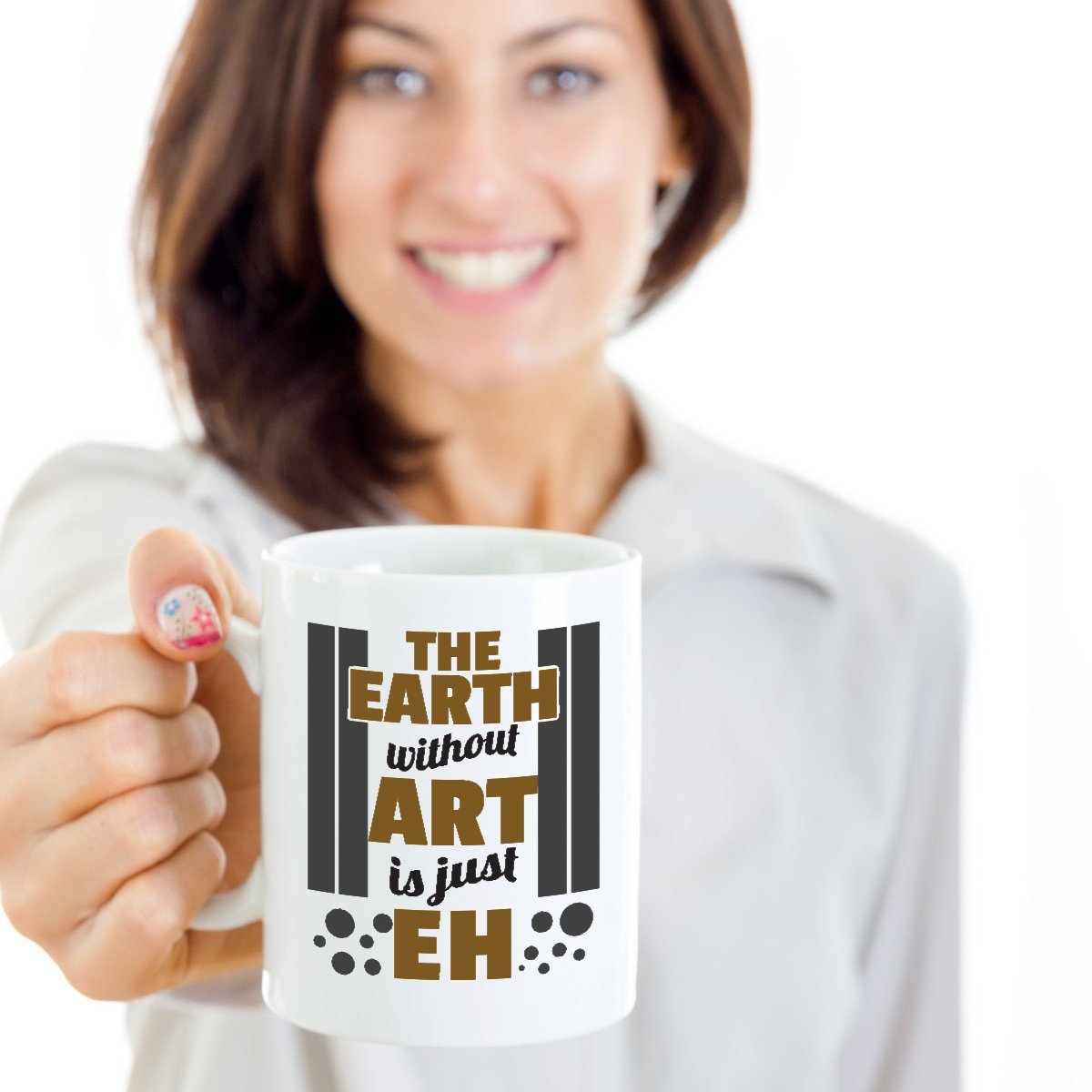 Earth Without Art Is Eh Funny Coffee & Tea Mug - 15oz Ceramic Artist Gift for Painters, Teachers & Art Lovers - Perfect for Birthdays, Studio Use & Creative Inspiration