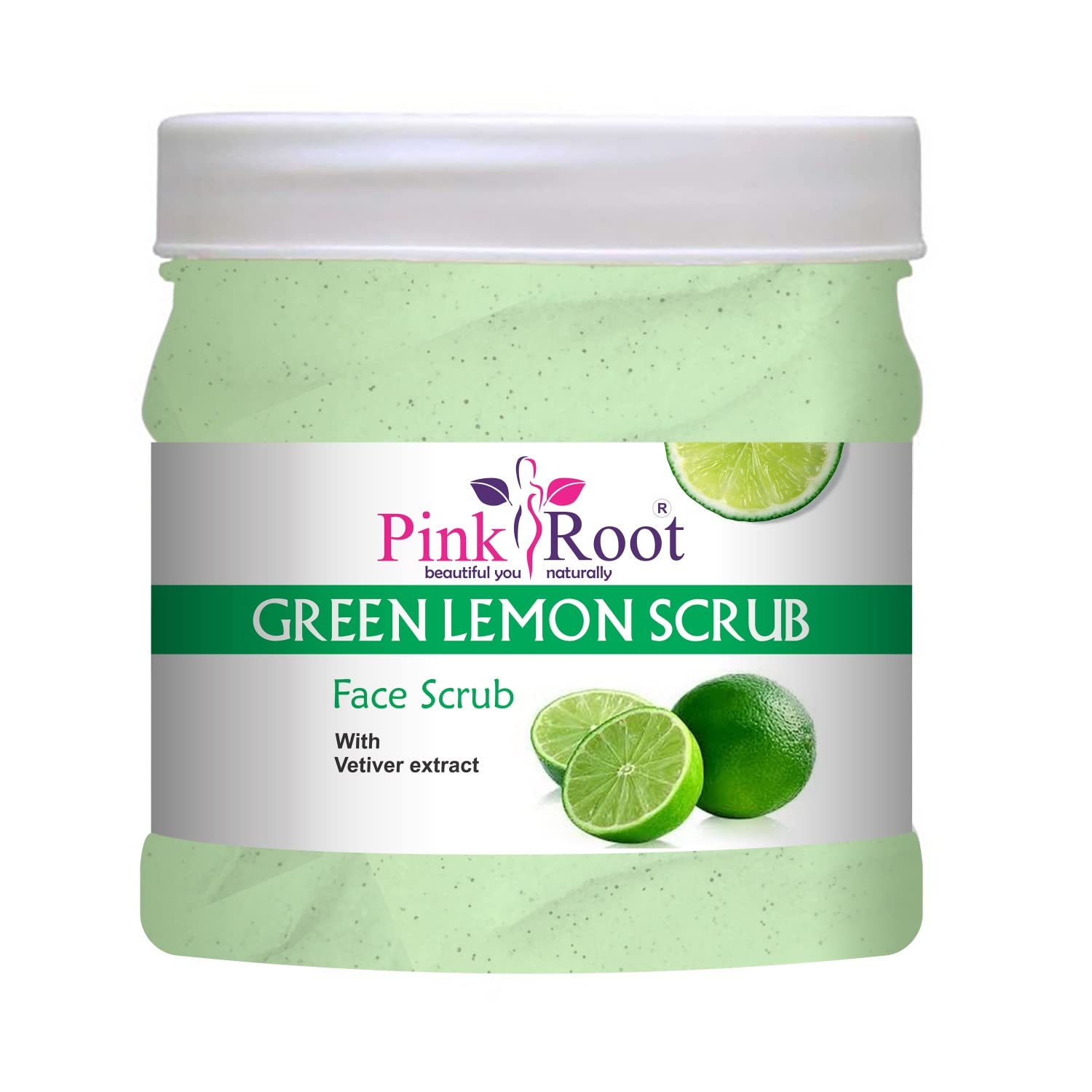 Pink Root Green Lemon Scrub 500g & Tea Tree Mud Mask 500g - Exfoliating Facial Treatment for Acne & Blackheads | Spa Day & Skincare Routine Essential