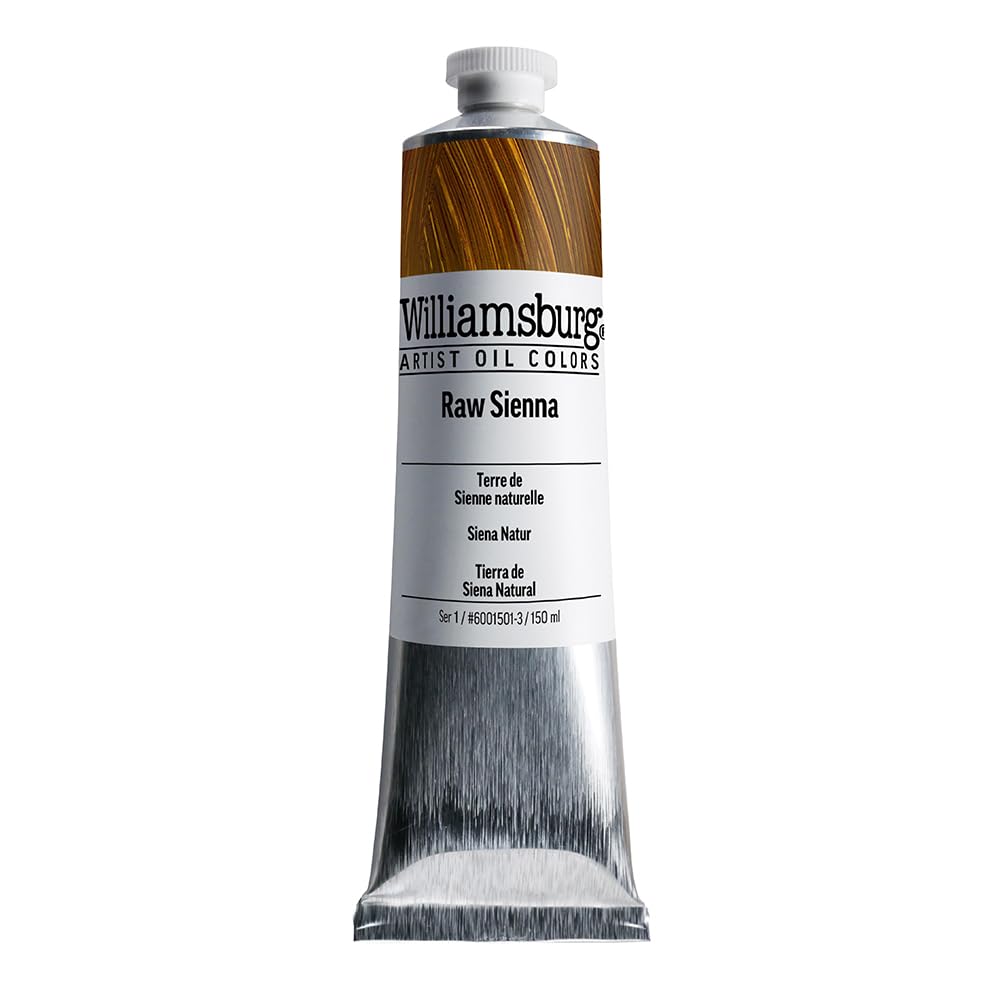 GOLDEN Williamsburg Artist Oil Colors - Raw Sienna 150ml Tube | Professional Semi-Opaque Oil Paint for Canvas Painting & Fine Art