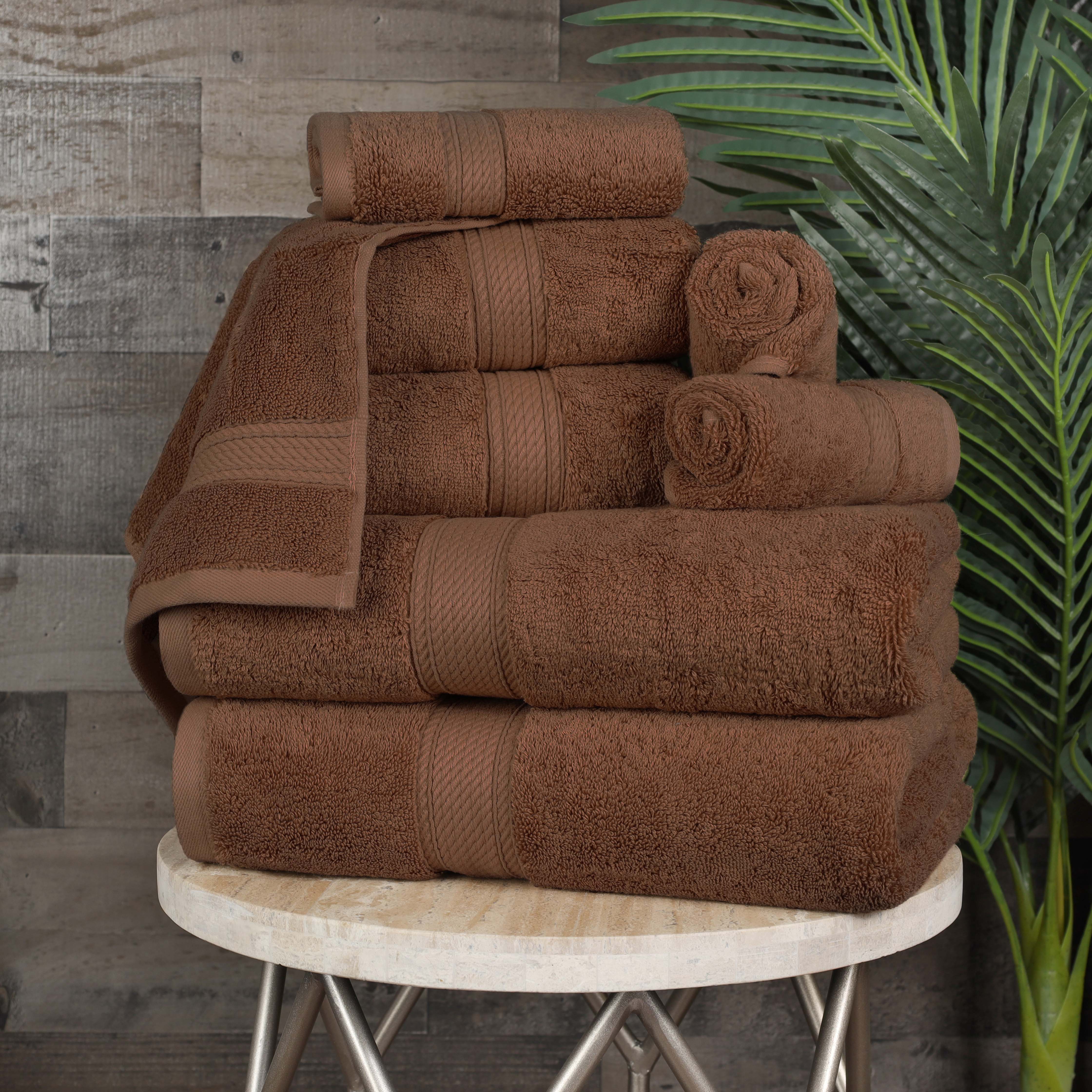 Premium 8-Piece Egyptian Cotton Towel Set - Ultra Soft, Heavyweight & Plush for Bath, Spa & Luxury Home Decor