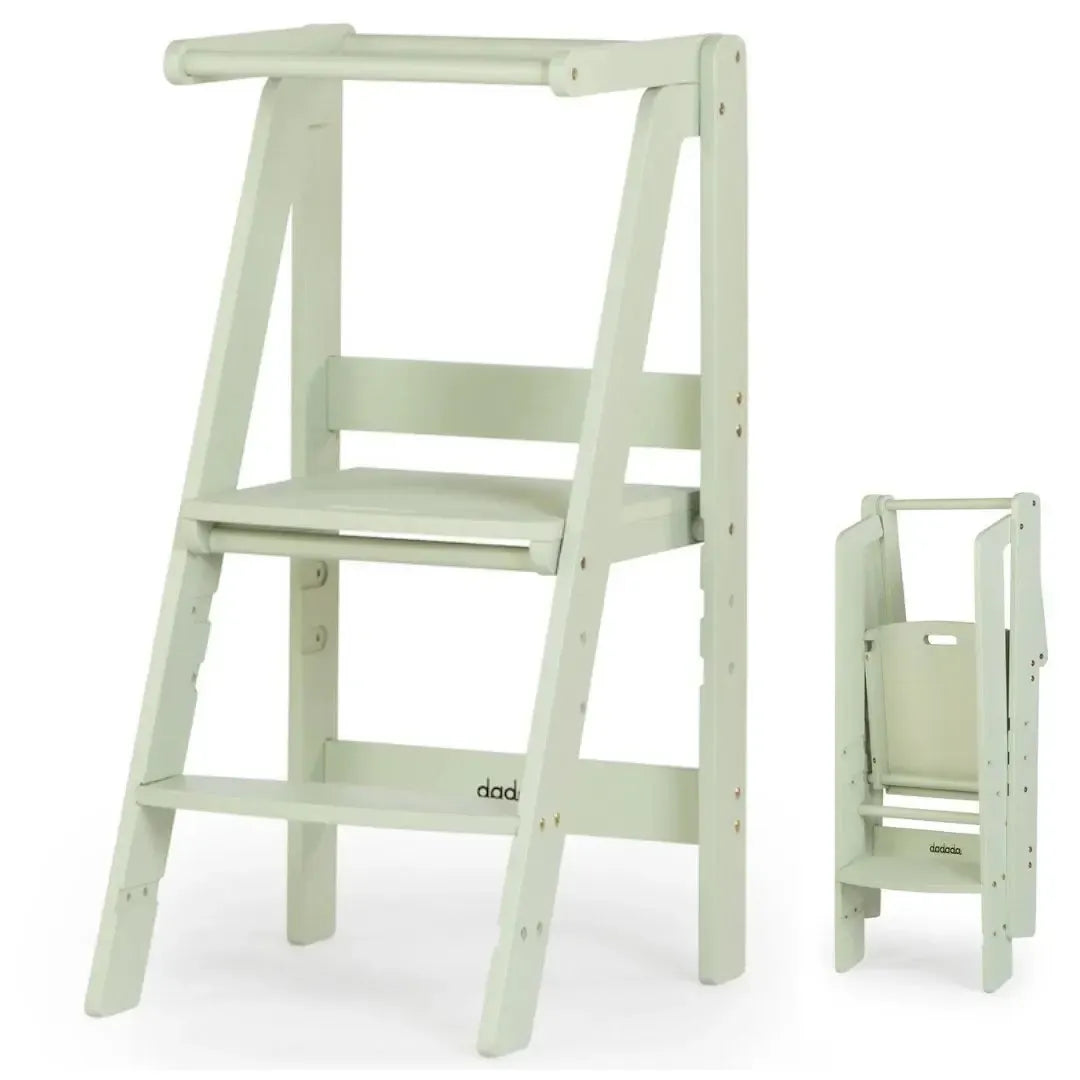 Foldable Toddler Tower - Adjustable Learning Step Stool for Kids | Safe Kitchen Helper for Toddlers | Perfect for Baking, Cooking & Playtime