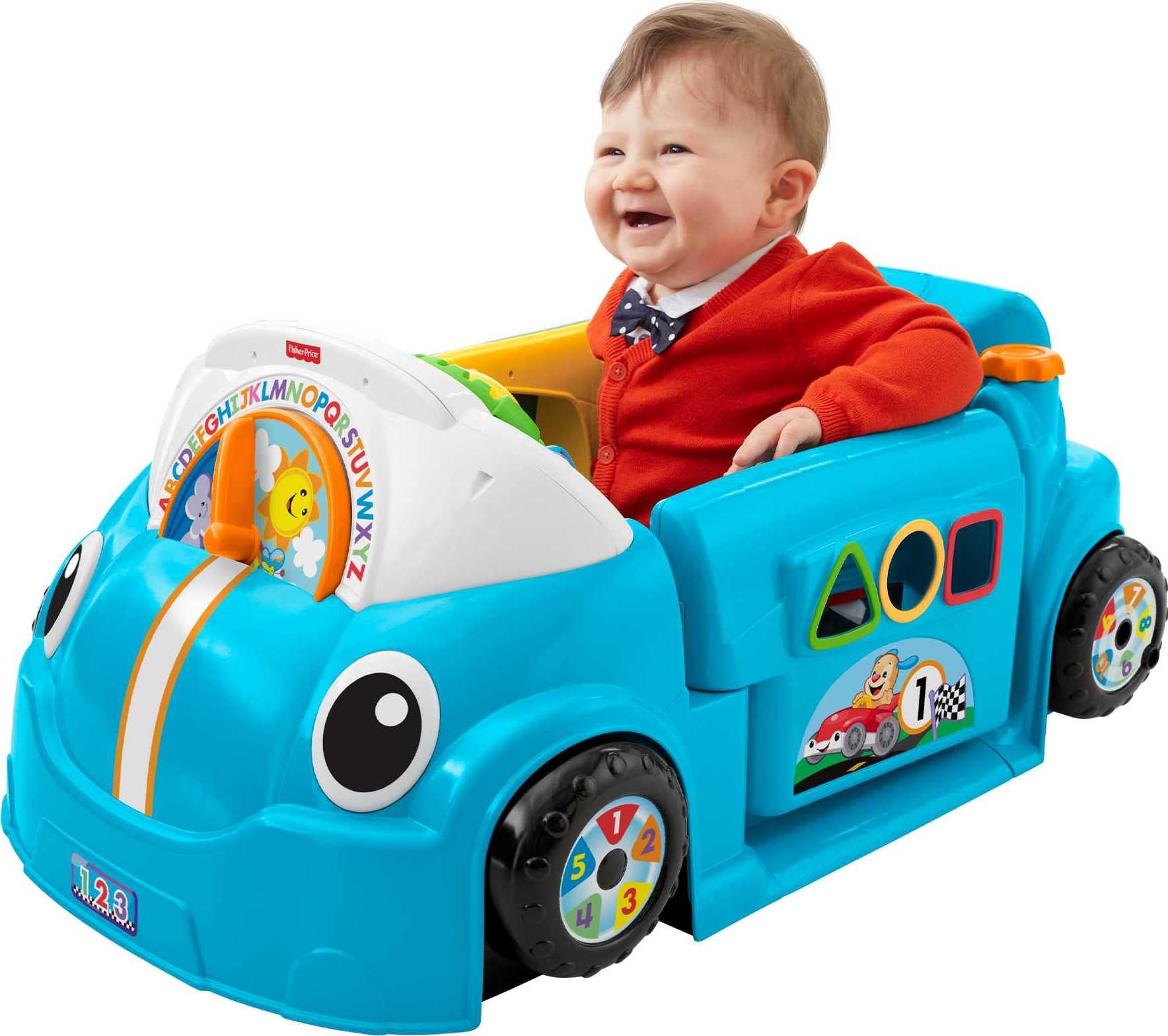 Fisher-Price Laugh & Learn Baby Activity Center - Interactive Crawl Around Car Toy with Smart Stages Technology for Infants & Toddlers (Blue) | Amazon Exclusive | Early Learning & Developmental Play for Babies