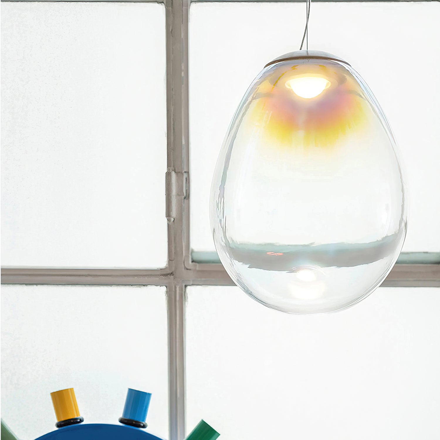Elegant Nebula Glass Pendant Light - Modern Ceiling Lighting Fixture for Dining Room, Kitchen Island & Bedroom Decor
