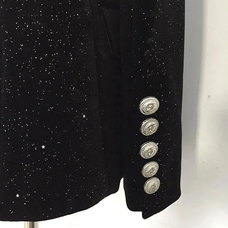 Elegant Baroque Blazer for Women - Casual Solid Color Jacket | Perfect for Office, Date Night & Special Occasions