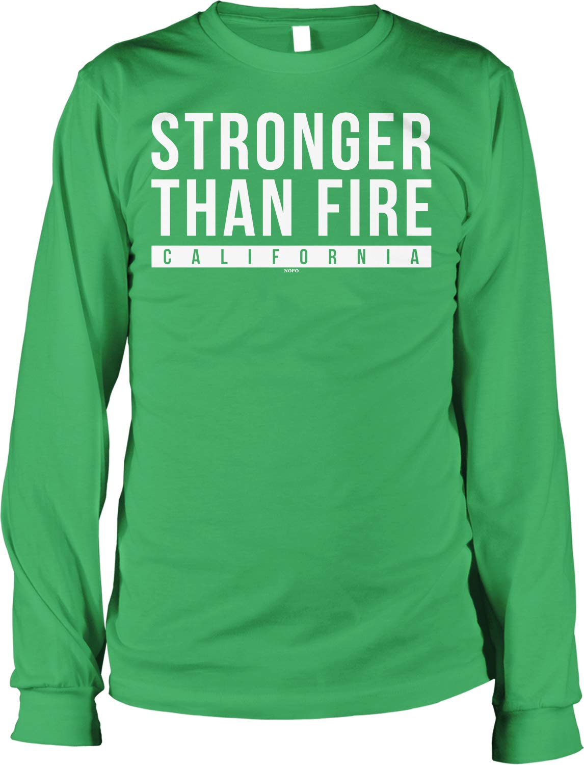 NOFO Clothing Co Stronger Than Fire Men's Long Sleeve Shirt | Comfortable Casual & Outdoor Wear for California Lifestyle