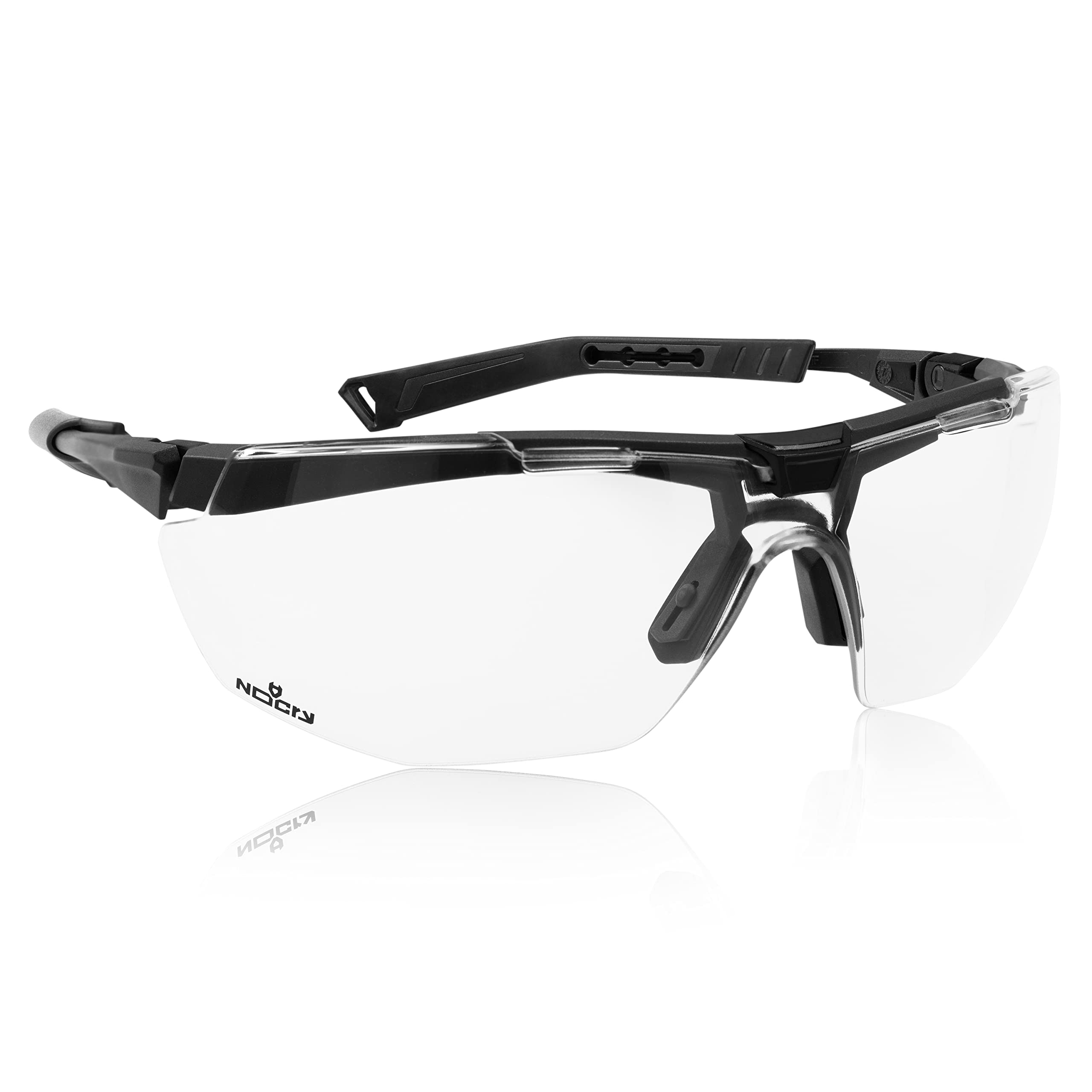 NoCry Safety Glasses with Floating Clear Lenses - Anti Fog & Scratch Resistant, UV Protection, ANSI Z87.1 Certified - Perfect for Construction, Woodworking, and DIY Projects