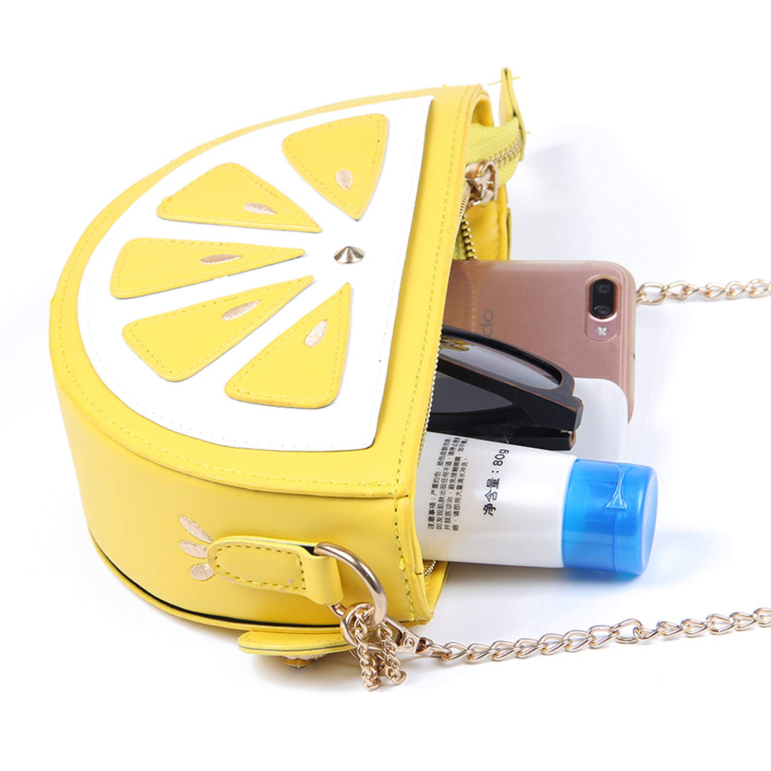 Stylish Watermelon Lemon Crossbody Clutch Purse - Cute Fruit-Shaped Mini Shoulder Bag for Women | Perfect for Summer Outings, Beach Trips & Casual Dates