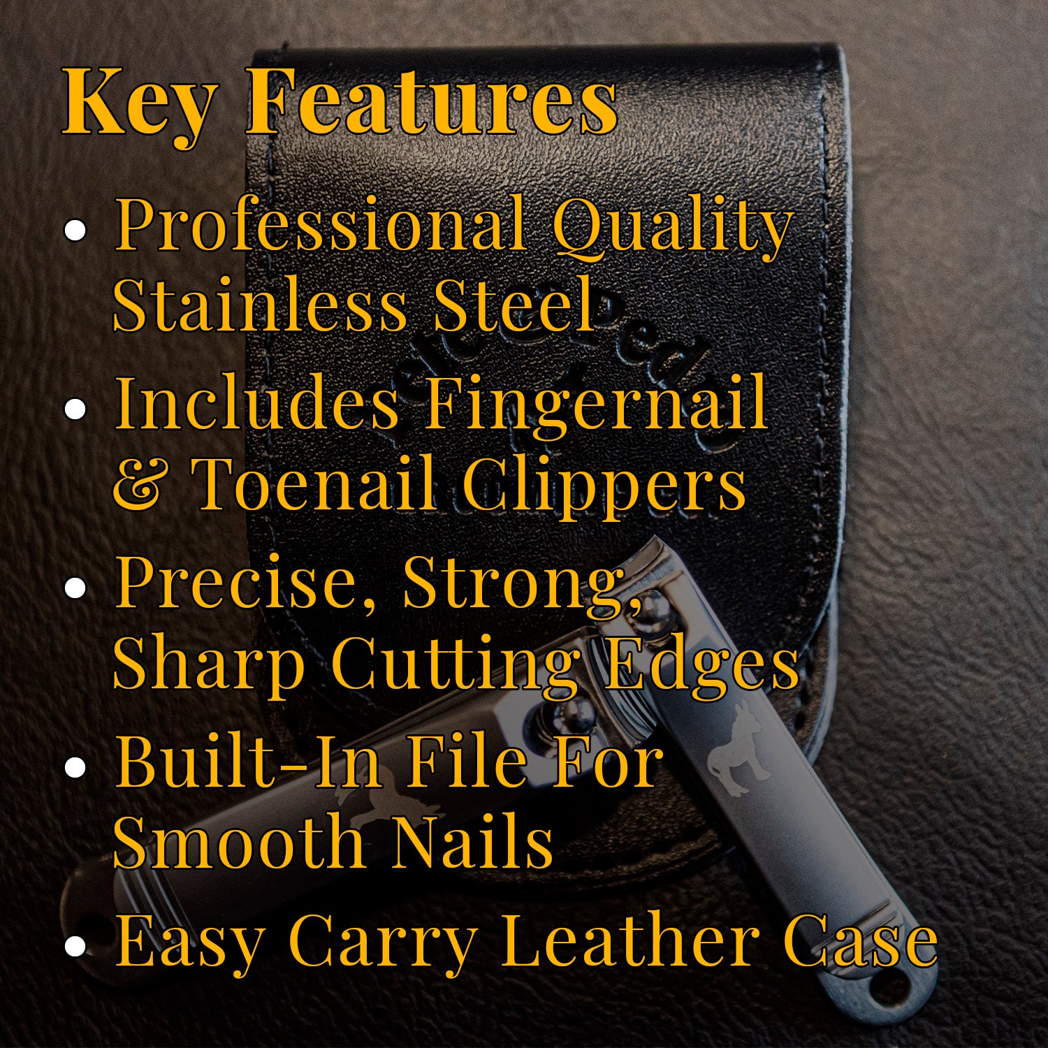 Professional Stainless Steel Nail Clippers Set - Sharp & Precise Manicure/Pedicure Kit for Home, Travel & Salon Use