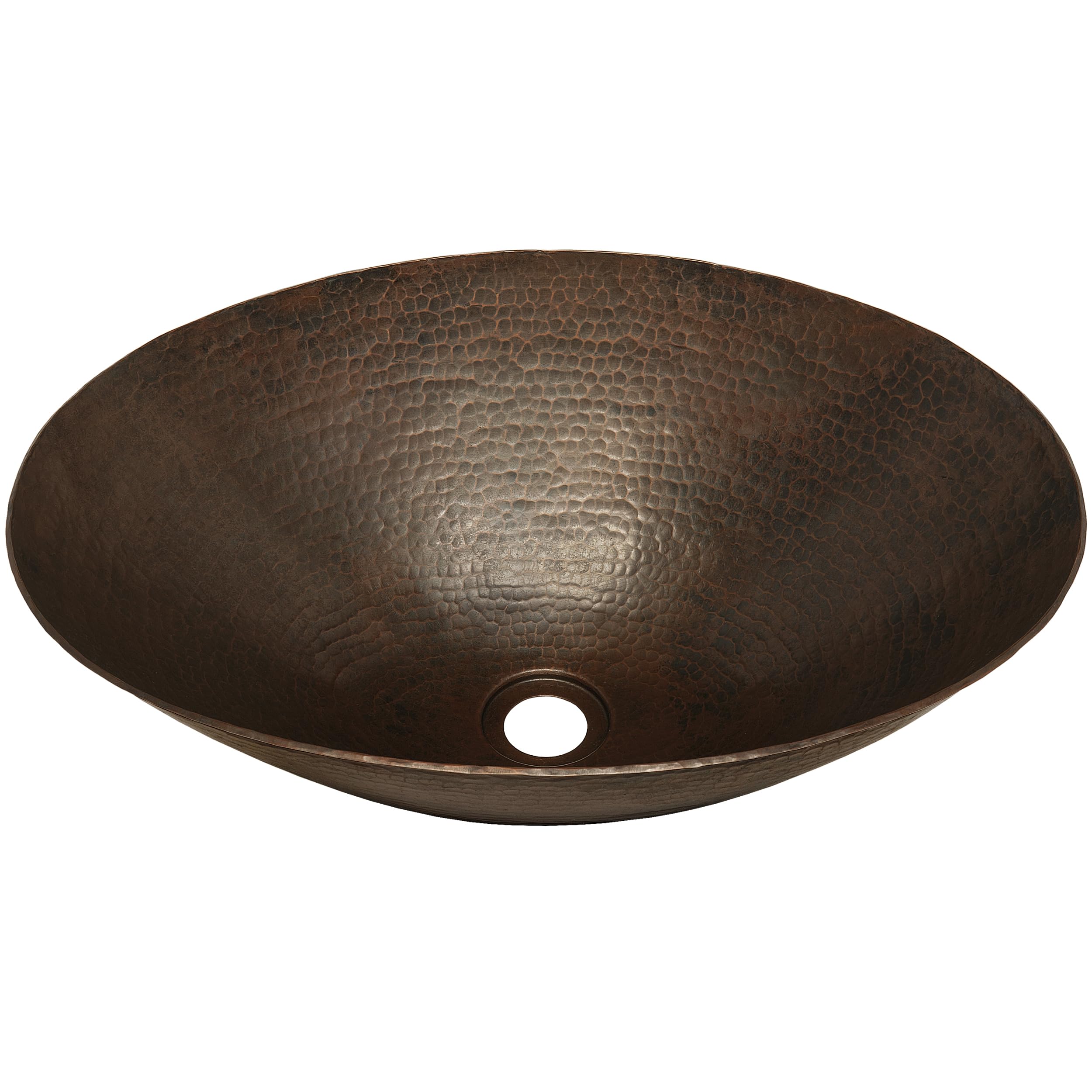 Novatto BILBOA Antique Copper Vessel Bathroom Sink - Handcrafted Hammered Copper Basin for Modern & Farmhouse Bathrooms, Vanity Decor, Powder Room Upgrade