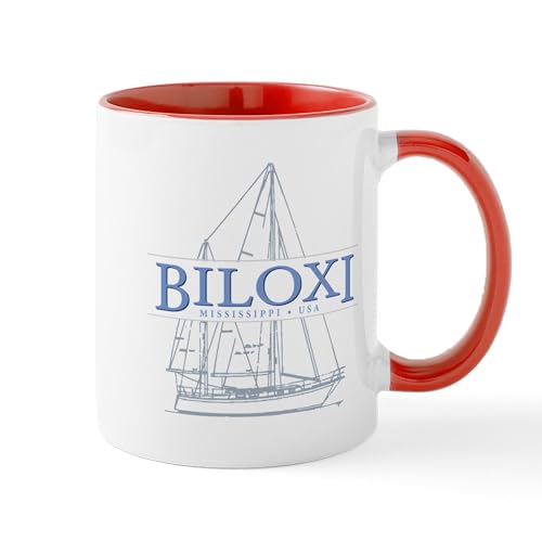 White/Red Inside - Biloxi Mississippi Mugs