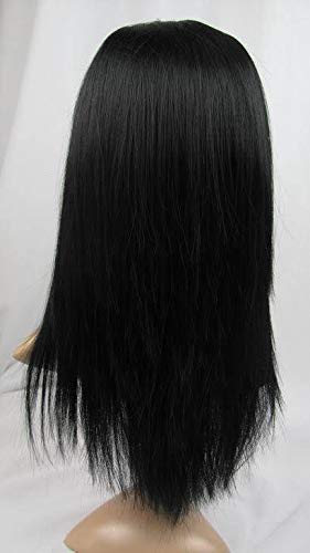 16 Inch Peruvian Virgin Remy Human Hair Full Lace Wig - Natural Straight & Natural Color by DaJun | Perfect for Daily Wear, Cosplay & Special Occasions