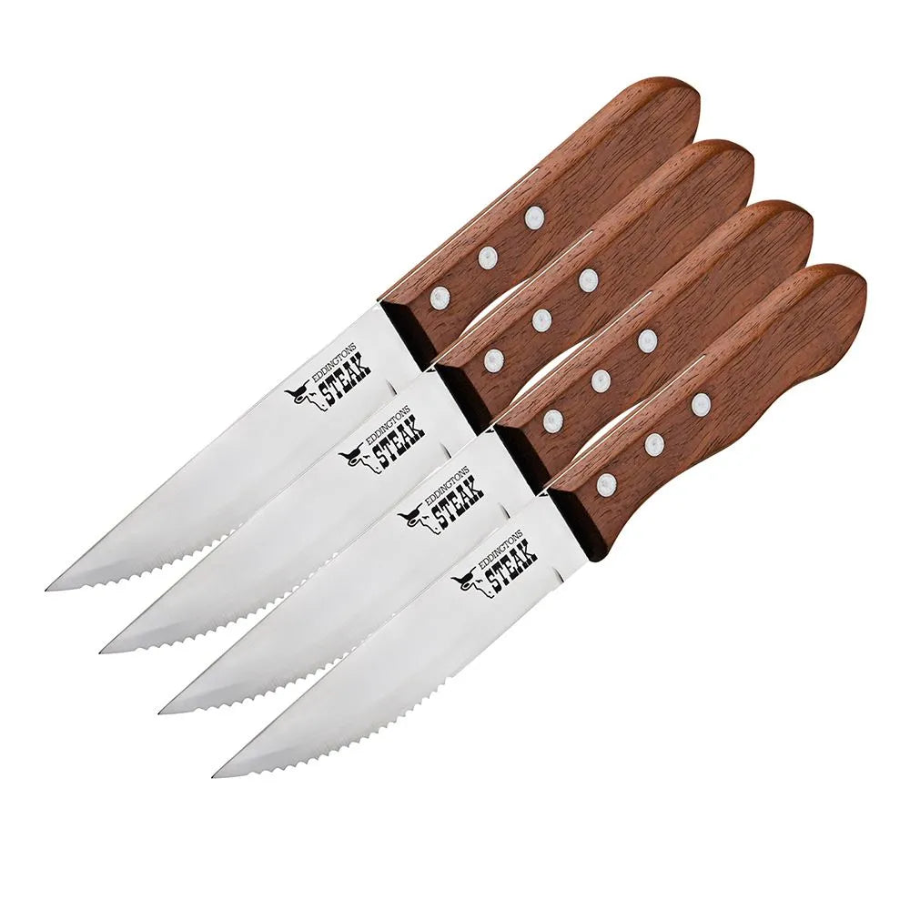 Premium Jumbo Steak Knives Set - 8 Inch Extra Large Serrated Blades for Cutting Thick Meats - Perfect for Steakhouse, BBQ, and Fine Dining at Home