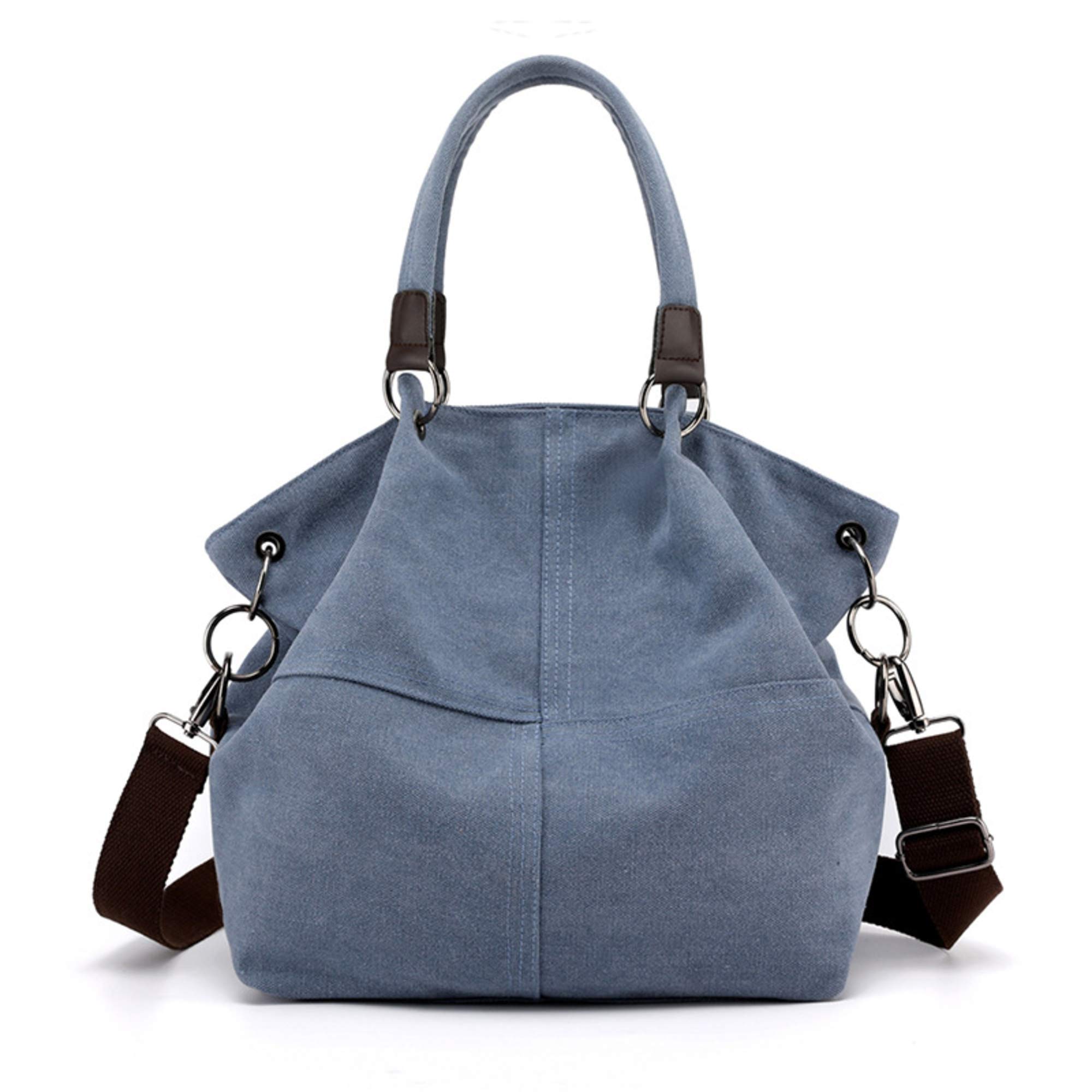SYMY Canvas Tote Bag for Women - Stylish All-Match Shoulder Bag & Messenger Purse - Durable Casual Handbag for Work, Shopping & Travel