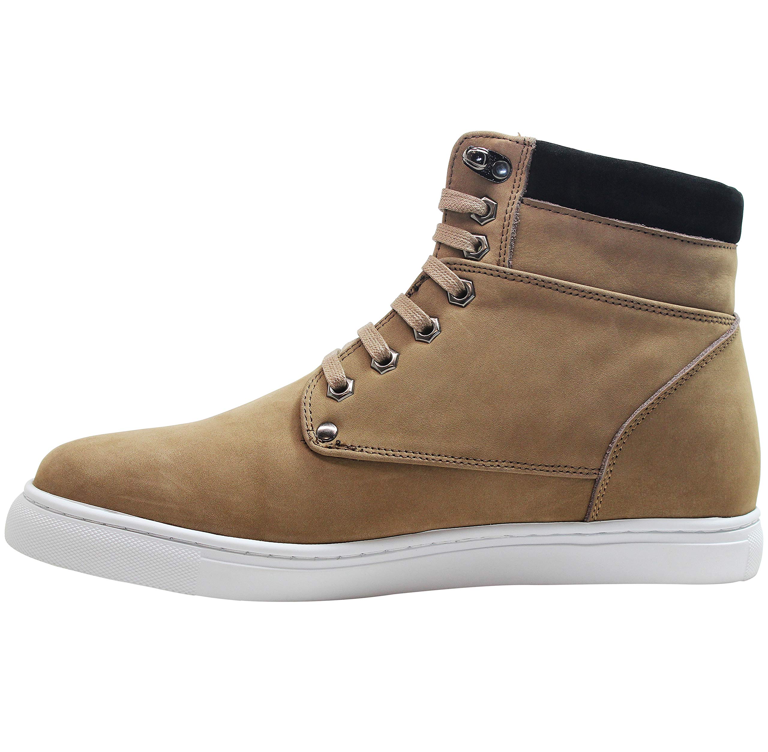 CALTO Men's Invisible Elevator Shoes - 2.6