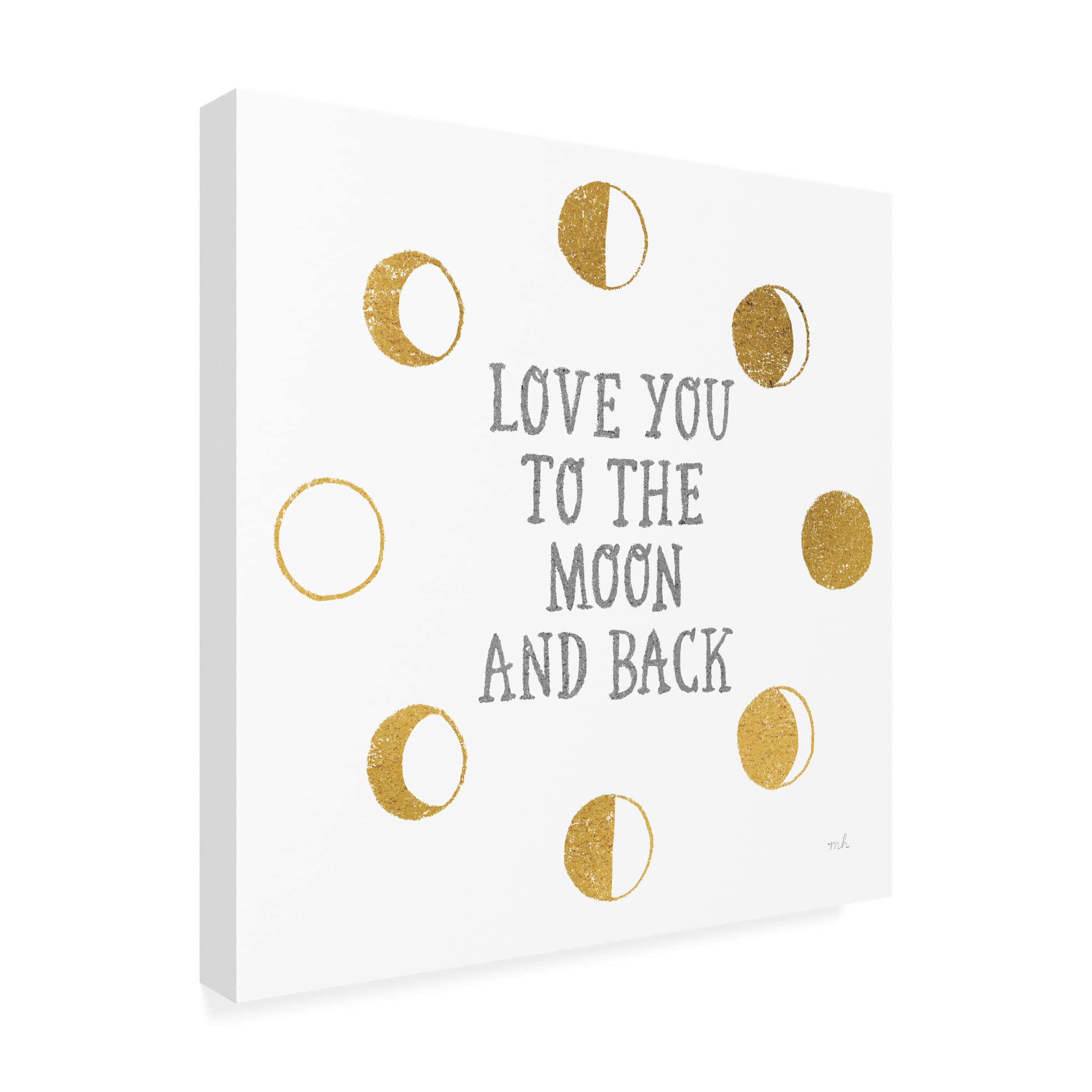 Trademark Fine Art 'To The Moon' Canvas Wall Art Print by Moira Hershey - Space Themed Home Decor for Living Room, Bedroom & Office