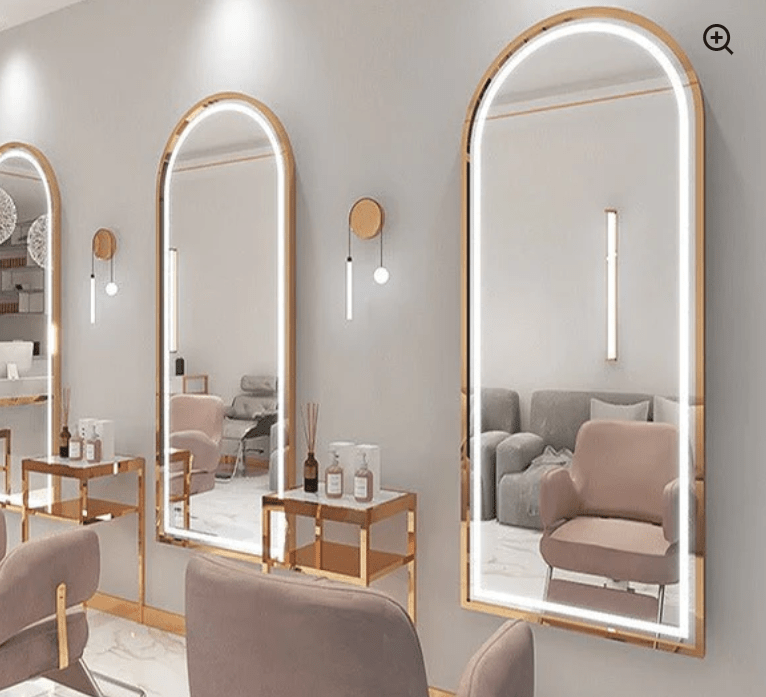 Collins Arch LED Salon Mirror with Backlit - 60x24 Inches, Professional Hair Salon Furniture for Styling & Makeup - Perfect for Home Salons, Beauty Studios & Barbershops