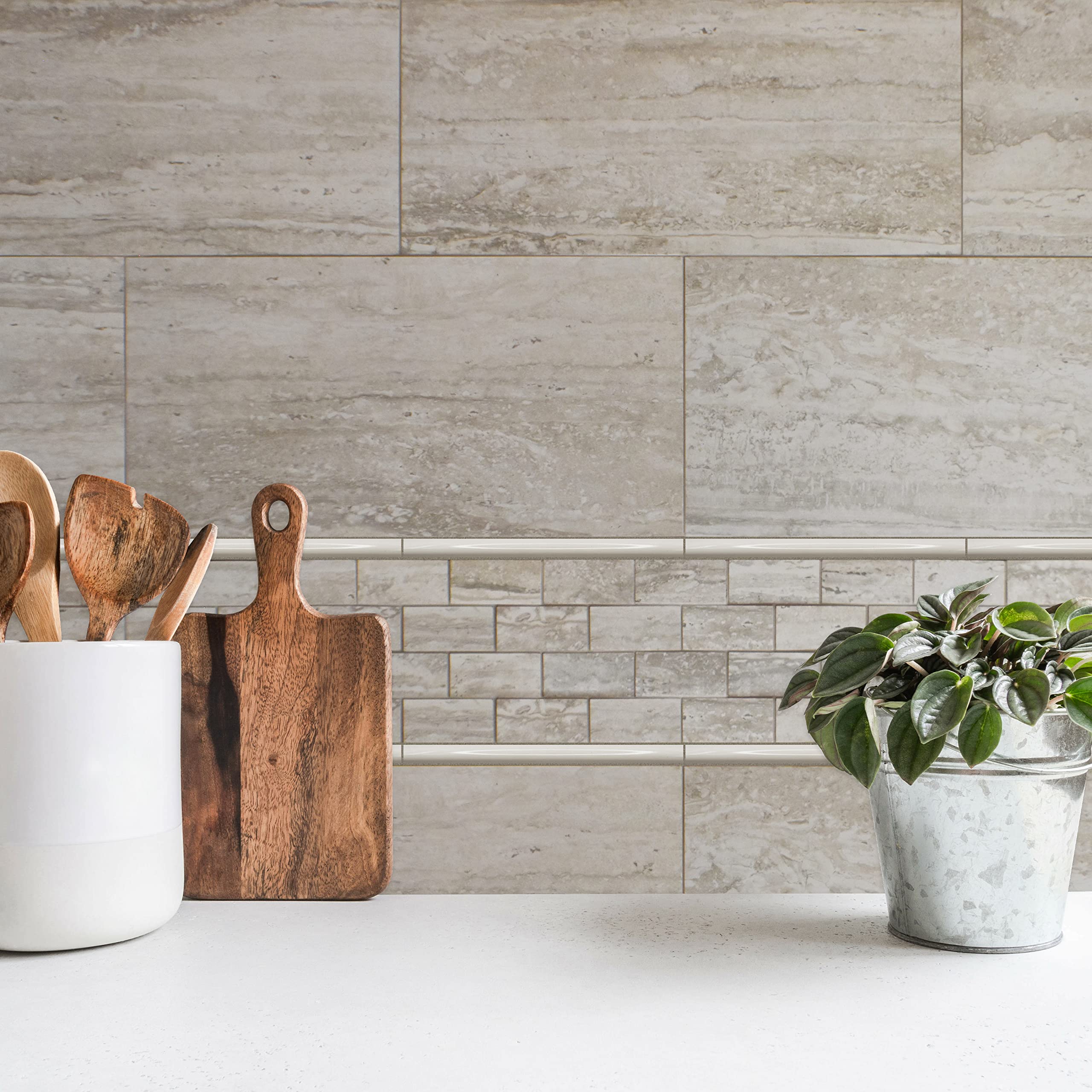 Questech Decor 12-Pack Gray Polished Tile Trim - 1/2