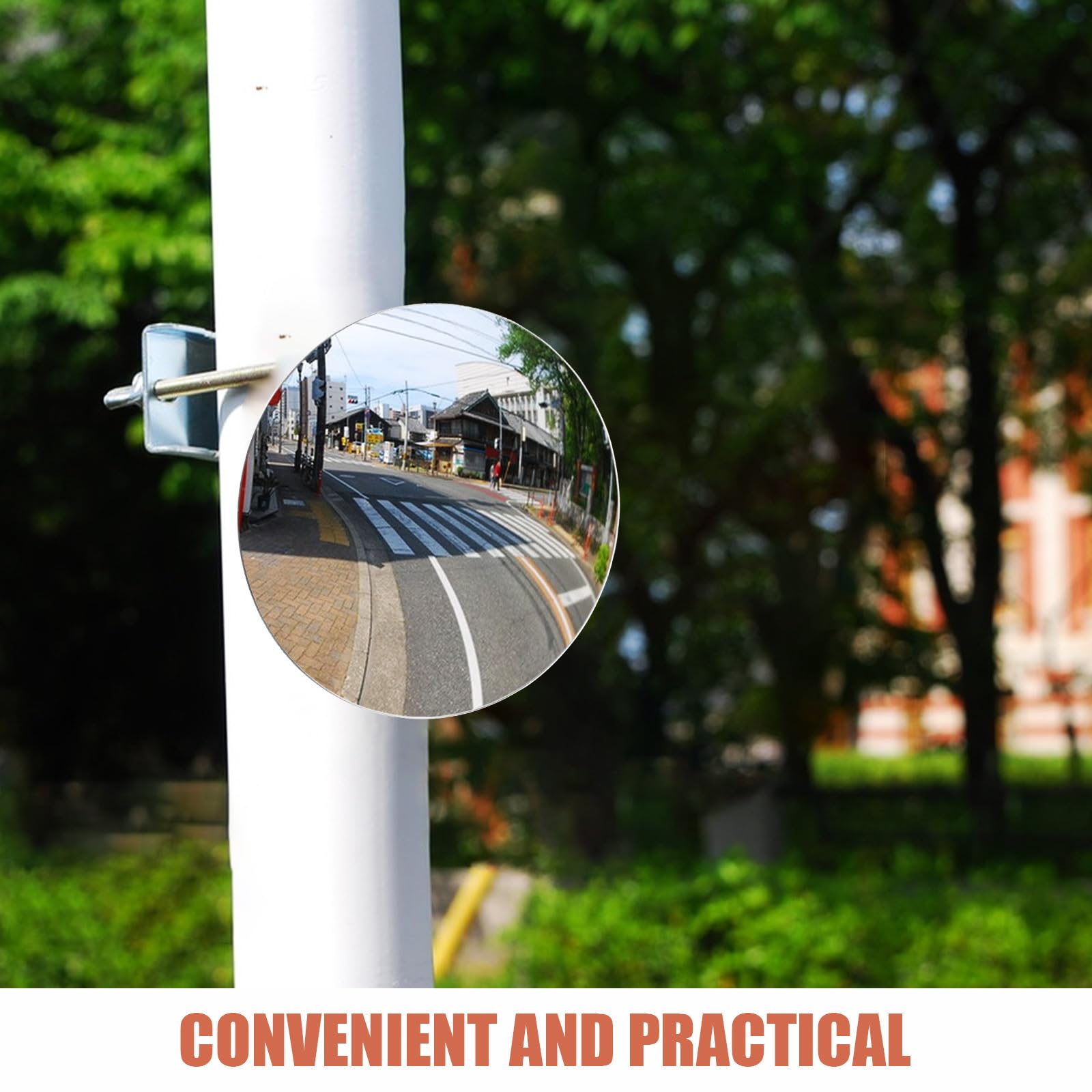 Gatuida 6-Inch Round Convex Traffic Mirror - 15cm Blind Spot Safety Mirror for Driveway, Garage, Warehouse & Office - Indoor/Outdoor Use for Enhanced Security & Visibility