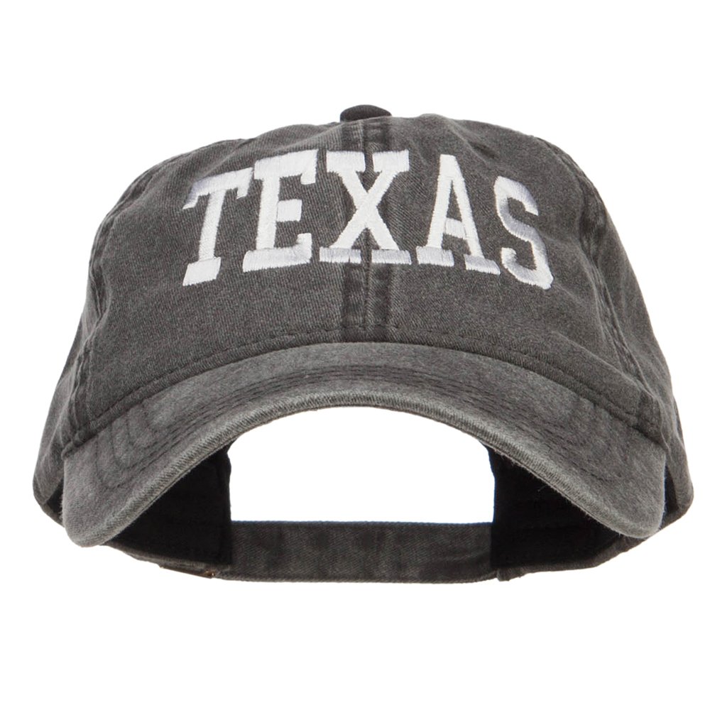 Texas Embroidered Washed Cap - Adjustable Dad Hat for Men & Women - Vintage Style Baseball Cap for Outdoor, Sports & Casual Wear - e4Hats.com