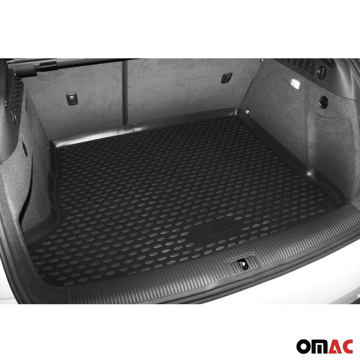 OMAC Waterproof Cargo Liner for Kia Telluride 2020-2025 - 3rd Row Custom Fit Black Car Trunk Mat | Perfect for Road Trips, Grocery Hauling & Pet Transport