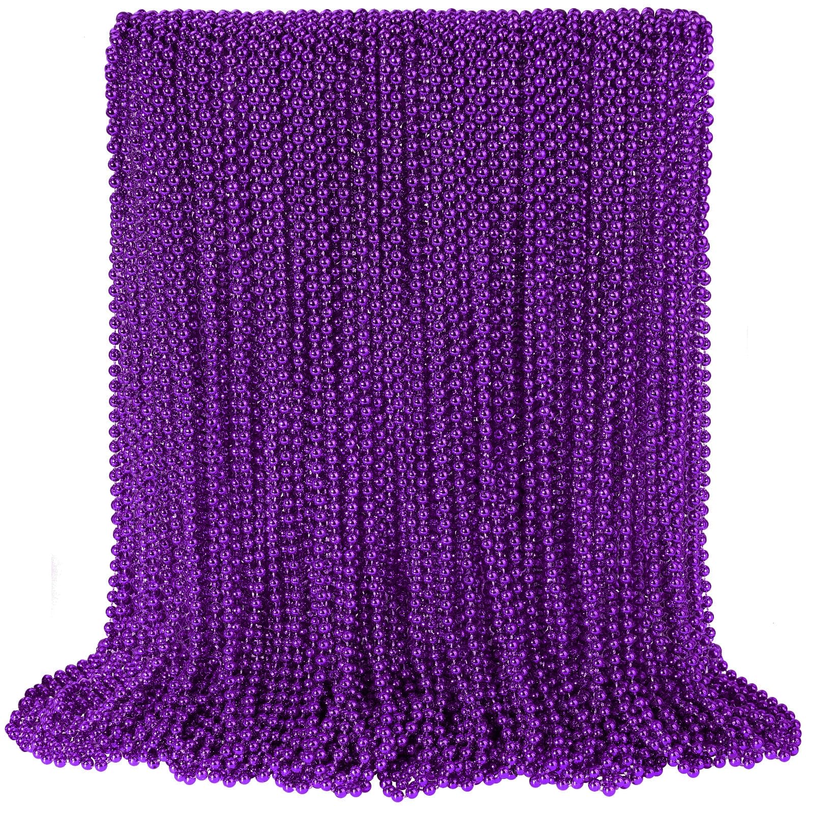 Purple Mardi Gras Beads 100pcs - 33