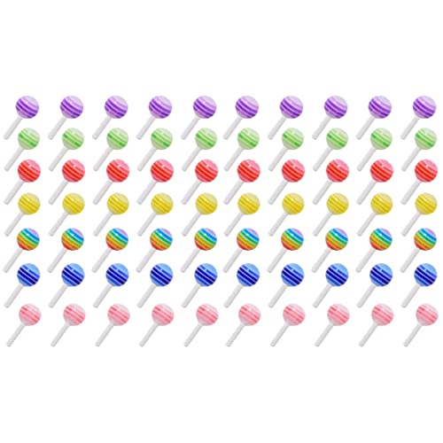 FRCOLOR 100 Pcs Resin Candy Charms - 3D Lollipop Nail Art Decorations for DIY Manicure, Acrylic Nails & Jewelry Making - Sweet Mini Candy Nail Charms for Girls, Teens & Nail Artists