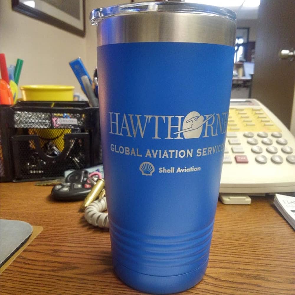 Custom Personalized Drink Tumbler with Lid & Straw - Laser Engraved with Your Logo/Text/Design - Insulated Stainless Steel Cup - Great for Office, Gym, Travel & Outdoor Activities - Unique Corporate Gift Idea (White)
