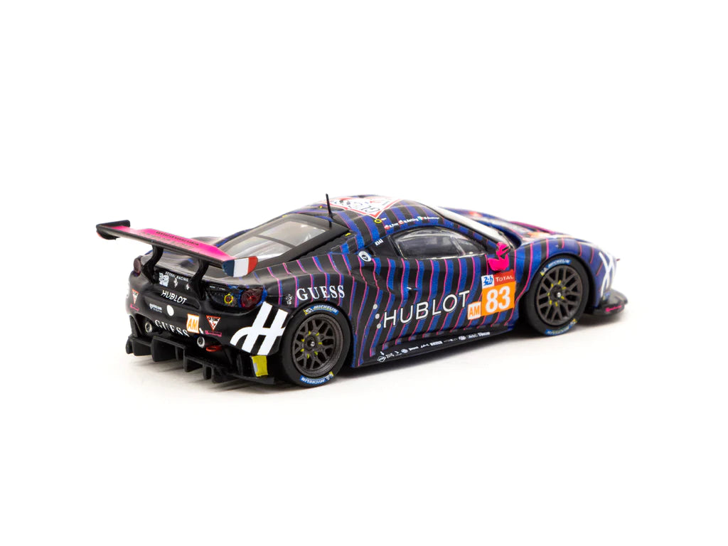 Tarmac Works 1:64 Scale Ferrari 488 GTE Diecast Model Car - 24 Hours of Le Mans 2019 Edition (Frey/Gatting/Gostner) - Collectible Racing Car for Display, Gifts, and Racing Enthusiasts