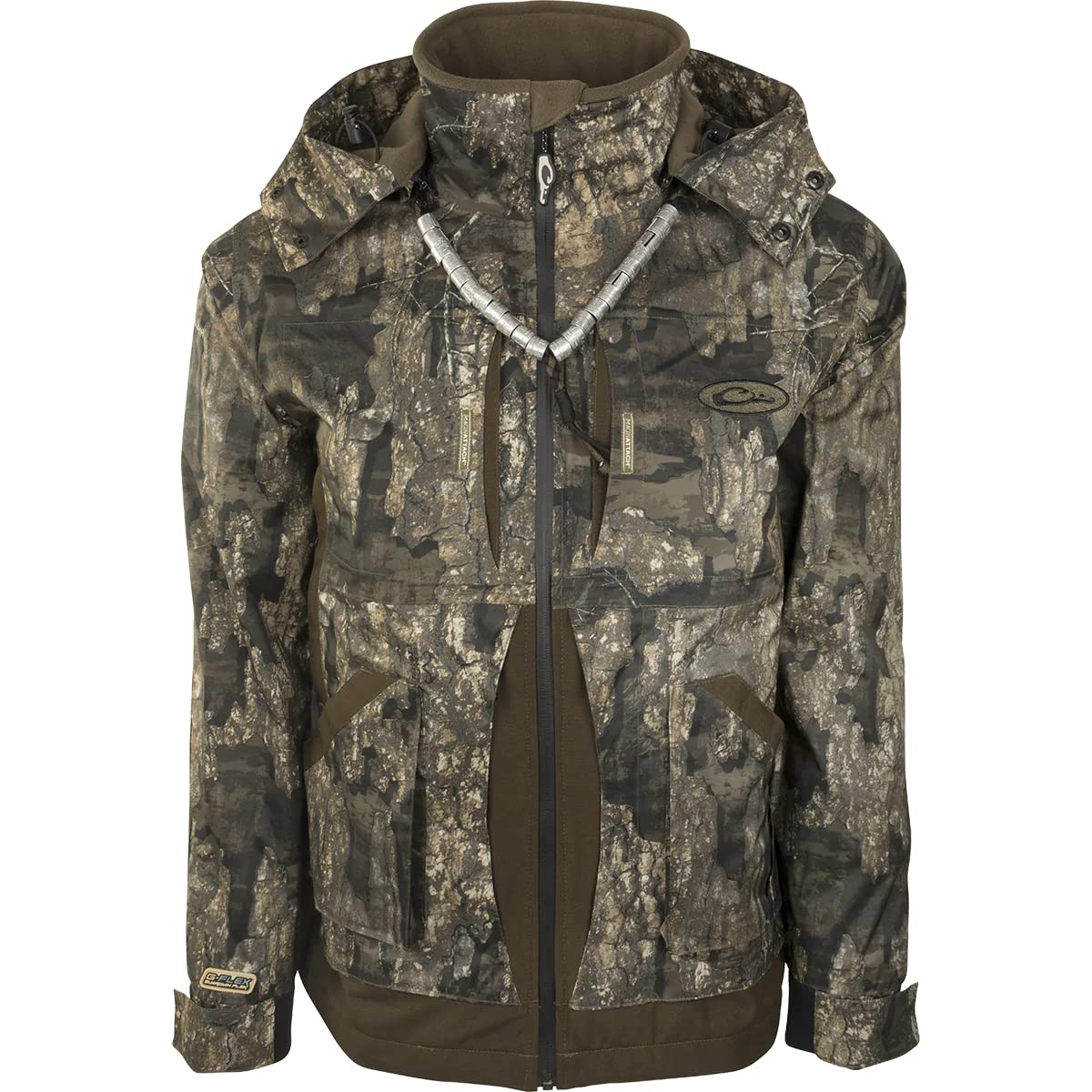 Drake Waterfowl Men's Waterproof Full Zip Hunting Jacket for Cold Weather - Ideal for Outdoor Hunting, Fishing & Camping Adventures