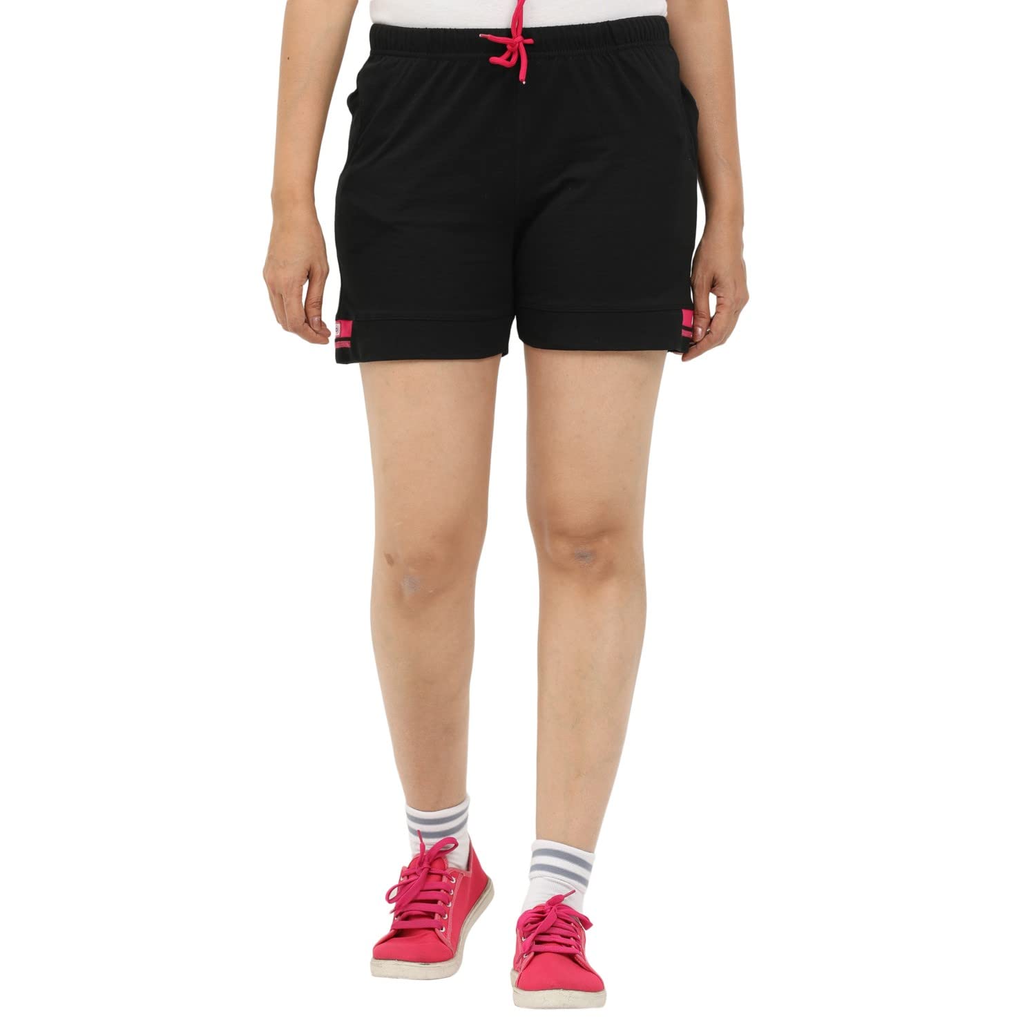 OCEAN RACE Girls Cotton Shorts with Pockets - Comfortable Regular Fit for Summer Play, Outdoor Activities & Casual Wear