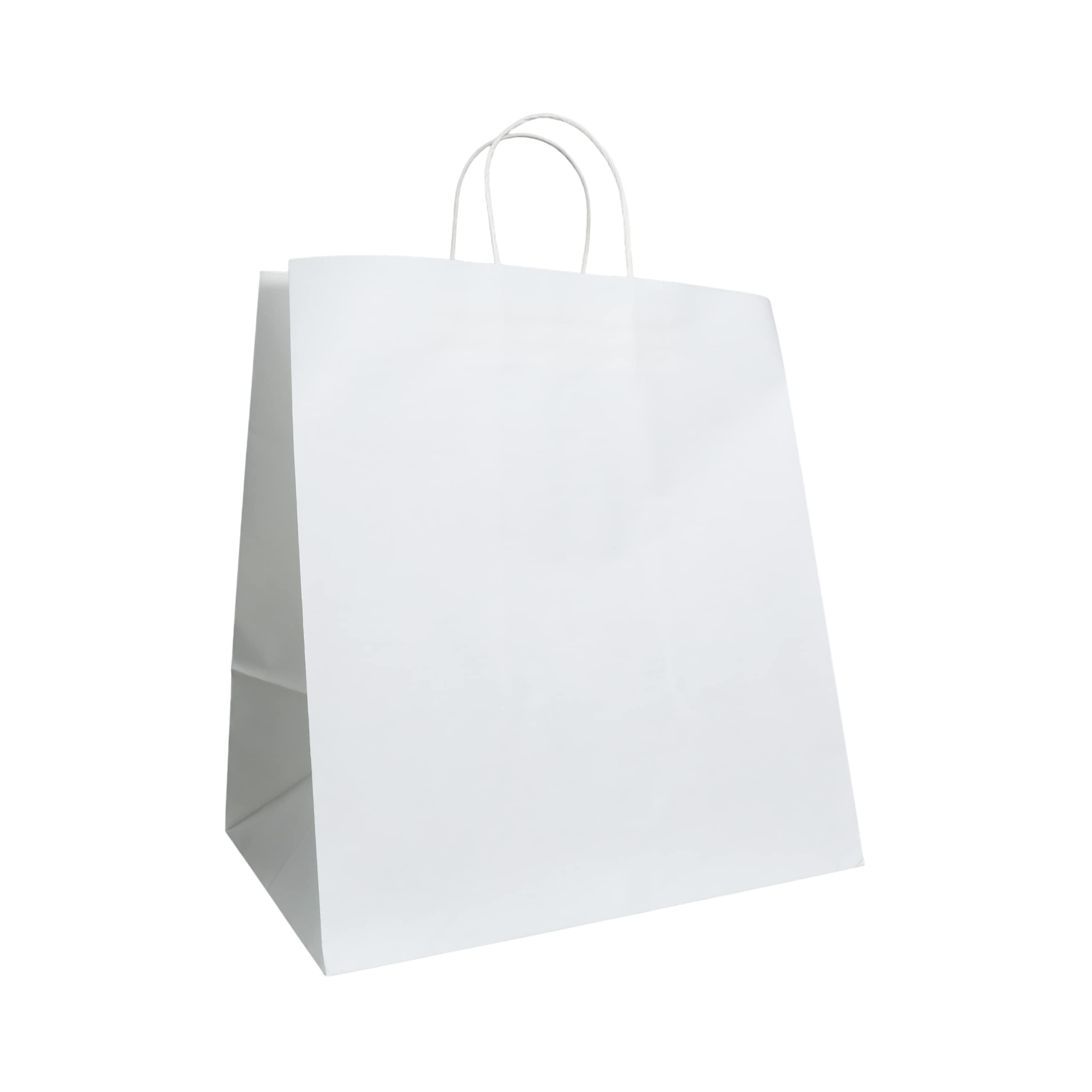 200 Pack White Kraft Paper Tote Bags 14