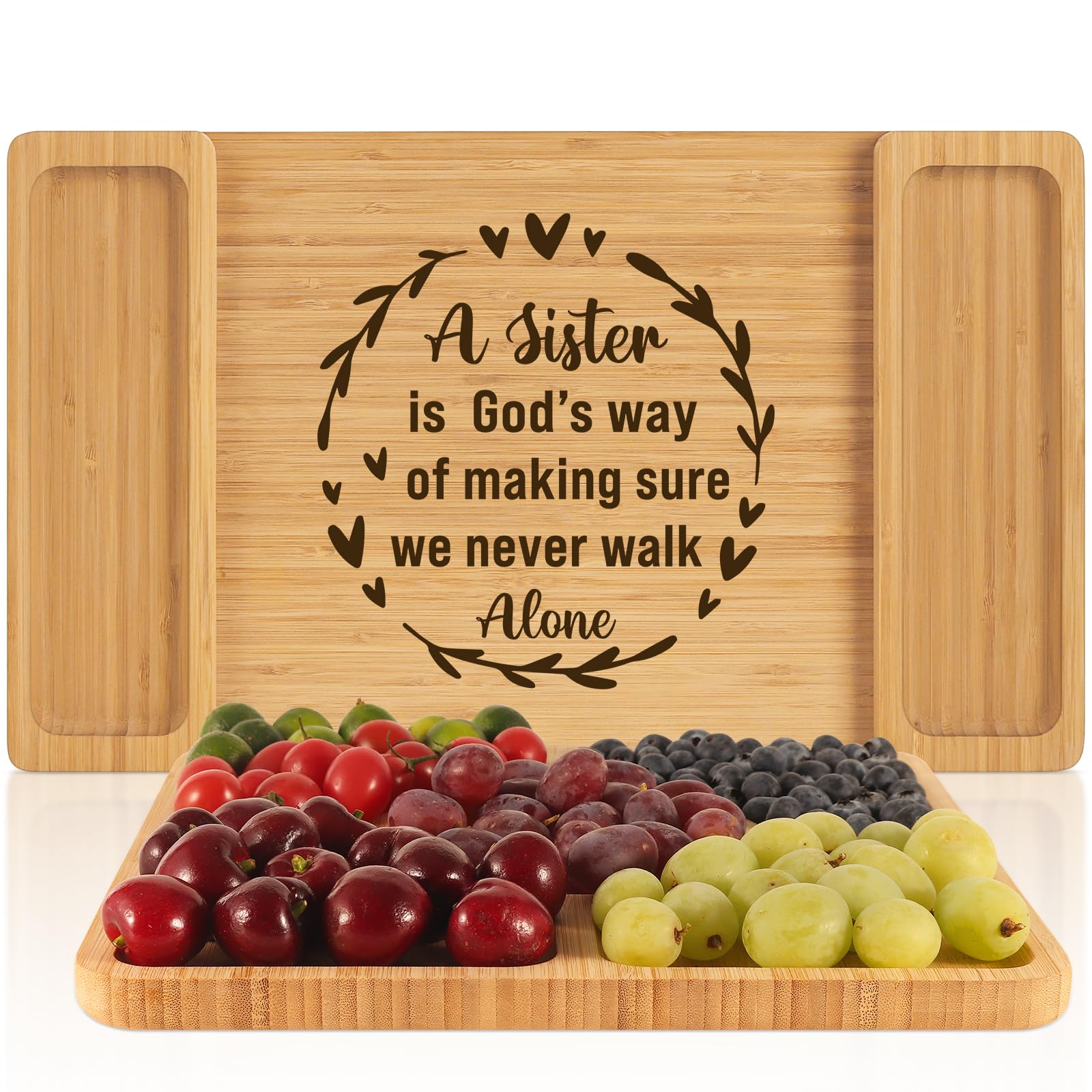 Best Sister Gifts for Birthday, Christmas & Friendship - Unique Cheese Board Set for Women, Bestie & BFF - Perfect for Wine Nights, Charcuterie & Sister Bonding Moments
