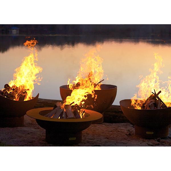 Saturn Fire Pit - Outdoor Fire Pit for Backyard, Patio & Camping - Durable Steel Fire Bowl with Decorative Cutouts - Perfect for Bonfires, S'mores & Outdoor Gatherings