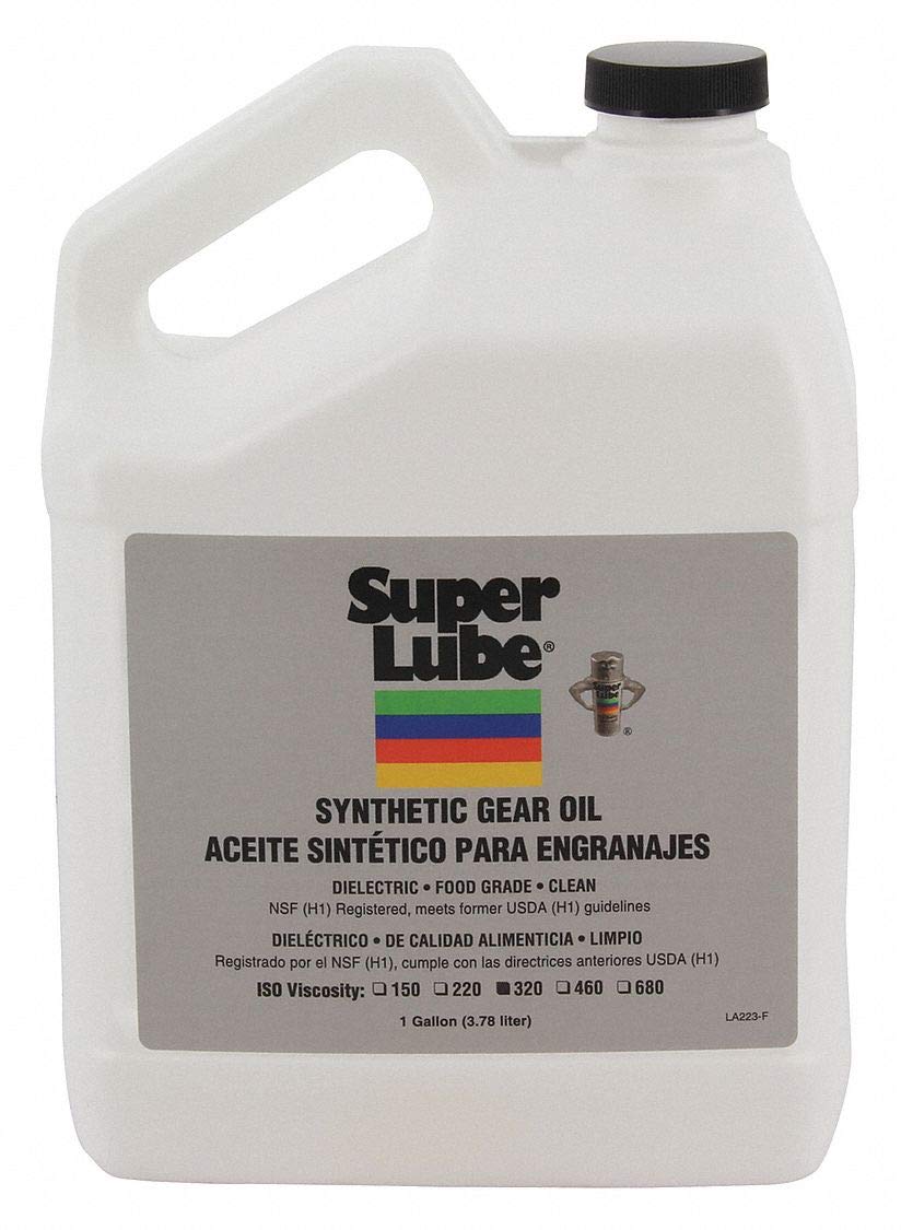 Super Lube Synthetic Gear Oil ISO 320 - 1 Gallon Bottle (Pack of 4) | High Performance Lubricant for Automotive, Industrial & Marine Equipment