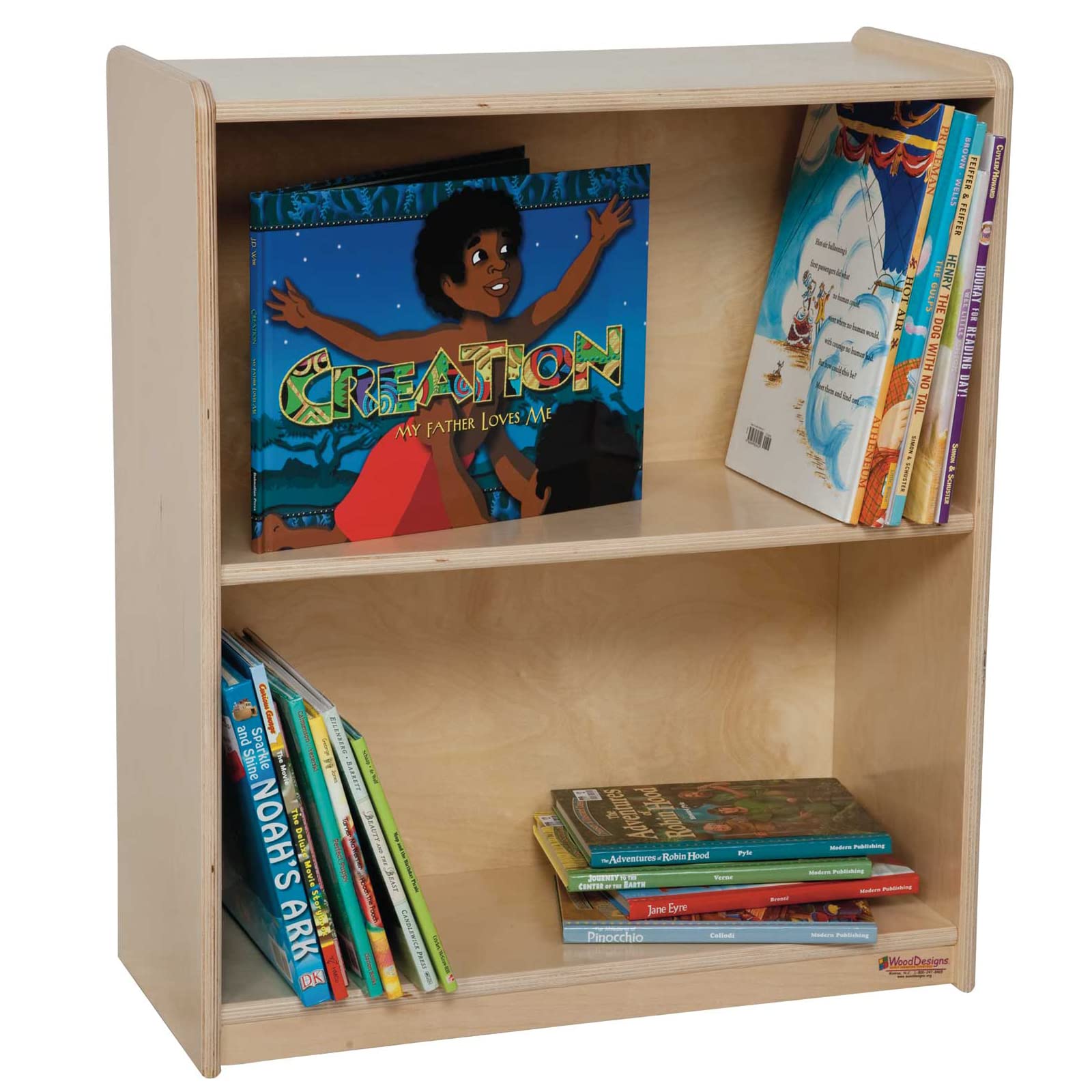 Wooden Small Bookcase for Kids - 15900 Compact Bookshelf for Nursery, Bedroom, or Playroom - Perfect for Organizing Toys, Books, and Decor