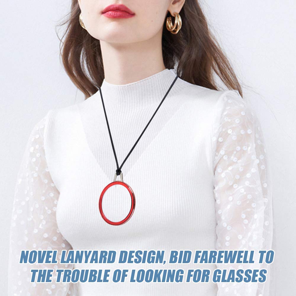 TERAISE Lightweight Reading Glasses Pendant Necklace - Anti-Loss Readers with Exquisite Case for Women | Perfect for Reading, Shopping & Travel Accessories