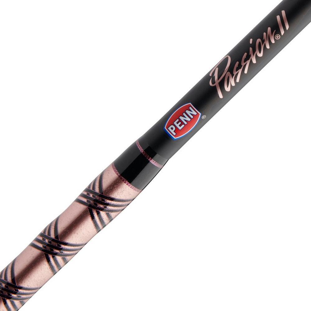 Penn Passion II Spinning Fishing Rod and Reel Combo - Lightweight Graphite Freshwater/Saltwater Fishing Gear for Bass, Trout, and Walleye - Perfect for Shore Fishing, Boat Angling, and Kayak Adventures