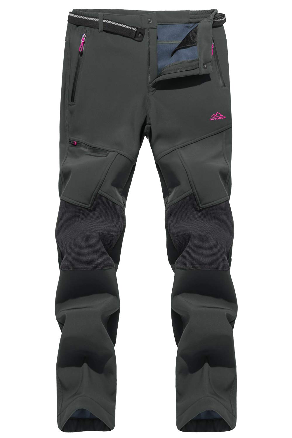 TACVASEN Women's Fleece Lined Winter Pants - Windproof Softshell Ski Snowboard Pants for Cold Weather (No Belt) | Perfect for Skiing, Snowboarding & Outdoor Winter Activities
