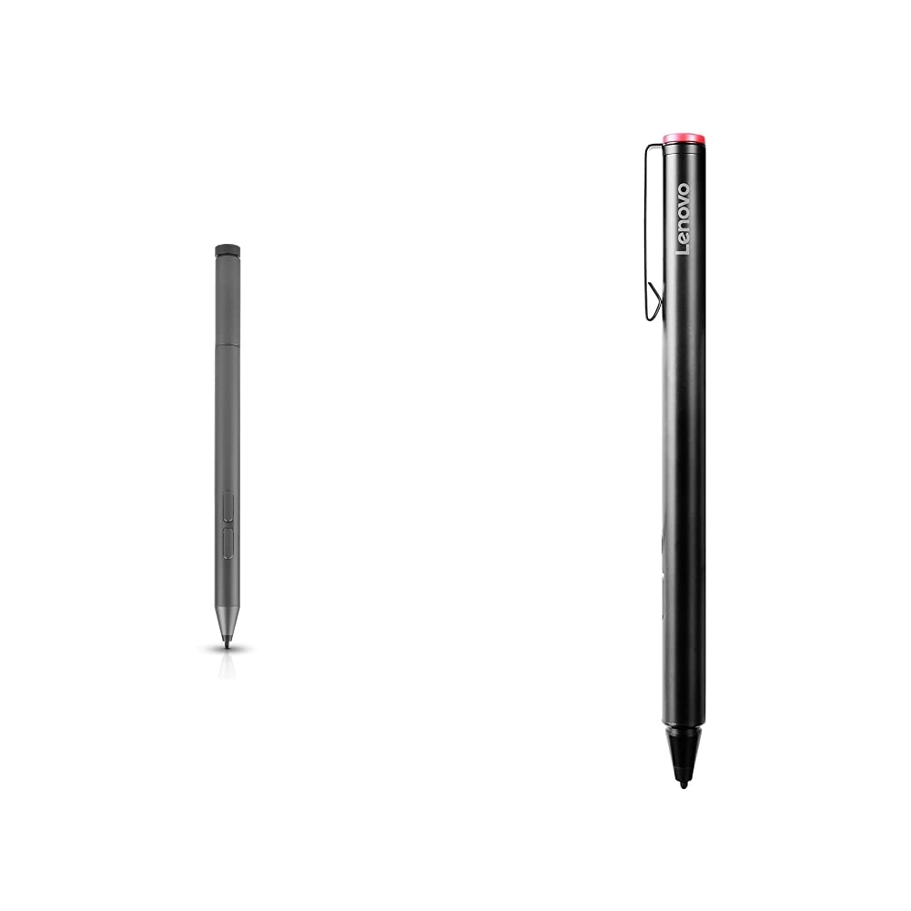 Lenovo Active Pen 2 Stylus - 4096 Pressure Levels, 2 Customizable Buttons for Lenovo Touchscreen Laptops & Tablets - Precise Digital Drawing & Note Taking - Black