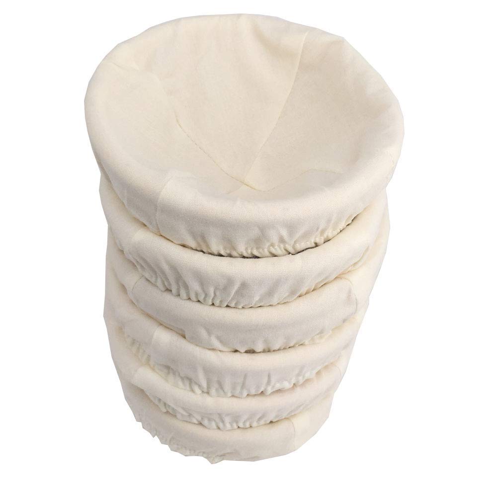 6-Piece Banneton Proofing Basket Set - 5 Inch Bread Making Kit for Sourdough, Artisan Loaves & Homemade Baking - Perfect for Bakers & Bread Enthusiasts
