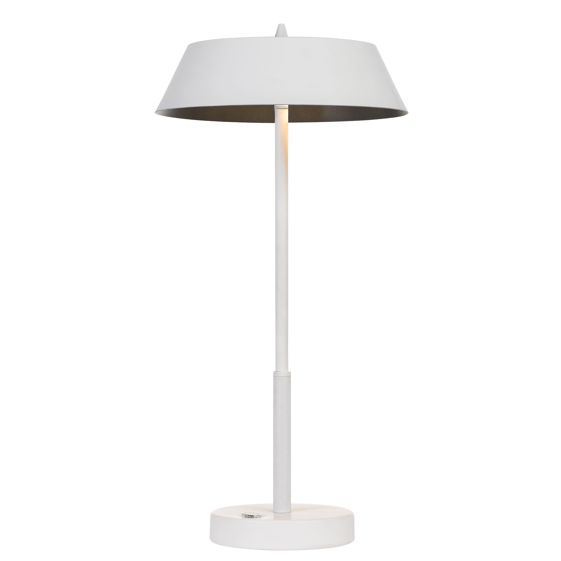 Allure 7W Warm White LED Touch Lamp - Modern White & Silver Nightstand Light for Bedroom, Living Room, Office