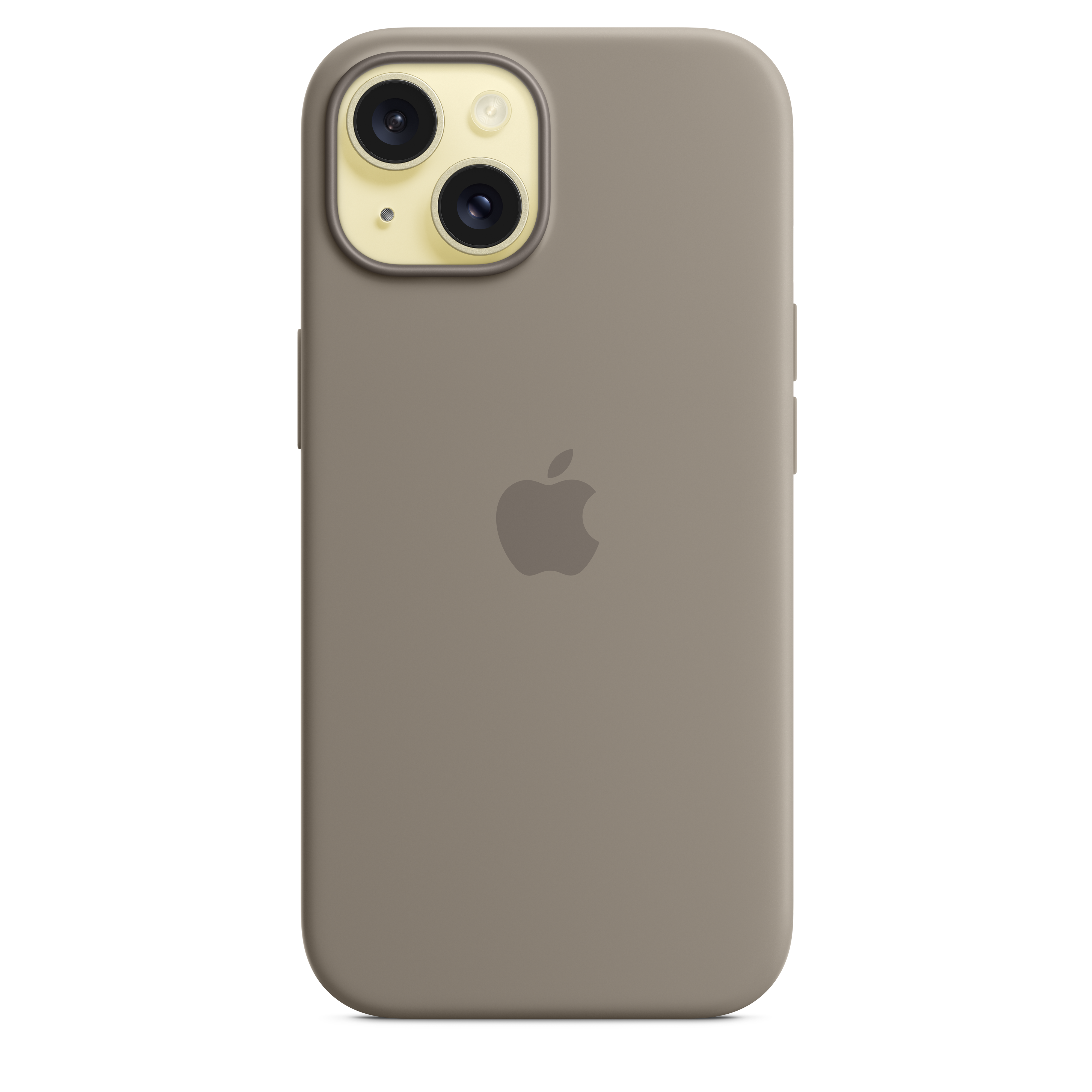 Magnetic Silicone Case with MagSafe for iPhone 15 - Clay Color | Slim Protective Cover for Everyday Use & Wireless Charging