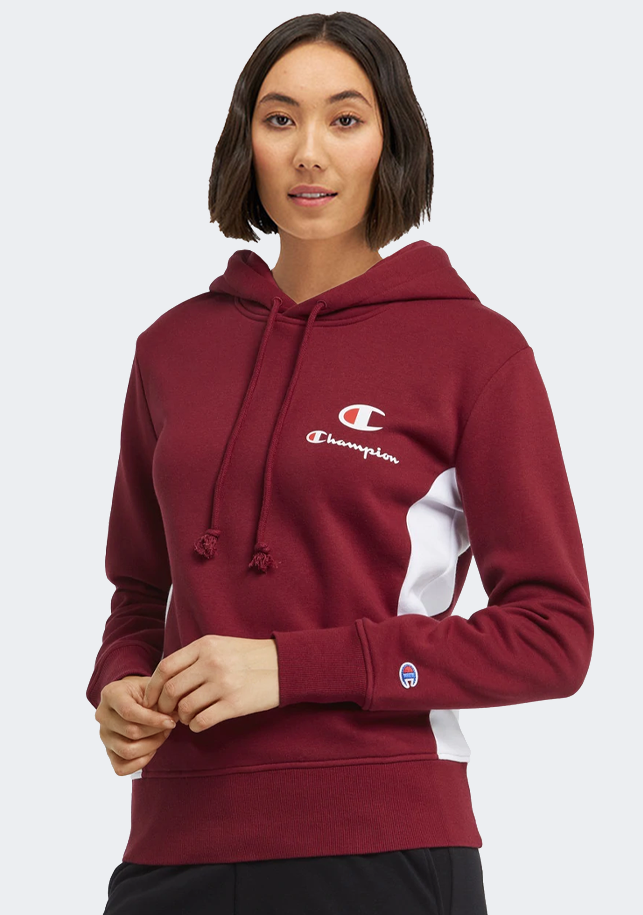 Champion Women's SPS Panel Hoodie - Soft Fleece Pullover with Side Panels | Casual Streetwear for Gym, Running & Everyday Comfort