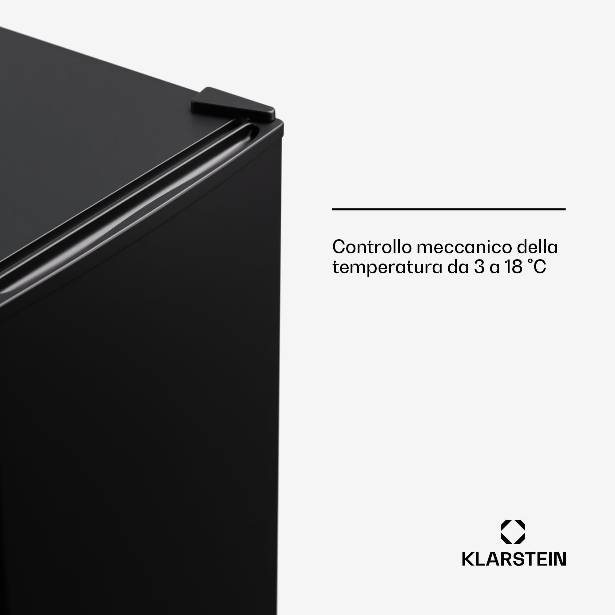 Klarstein 68L Mini Fridge with Glass Door - Compact & Quiet Beverage Cooler for Drinks & Snacks, Adjustable Shelves, Door Lock, Reversible Hinge, Height-Adjustable Feet - Perfect for Home, Office, Dorm, or Bar Use