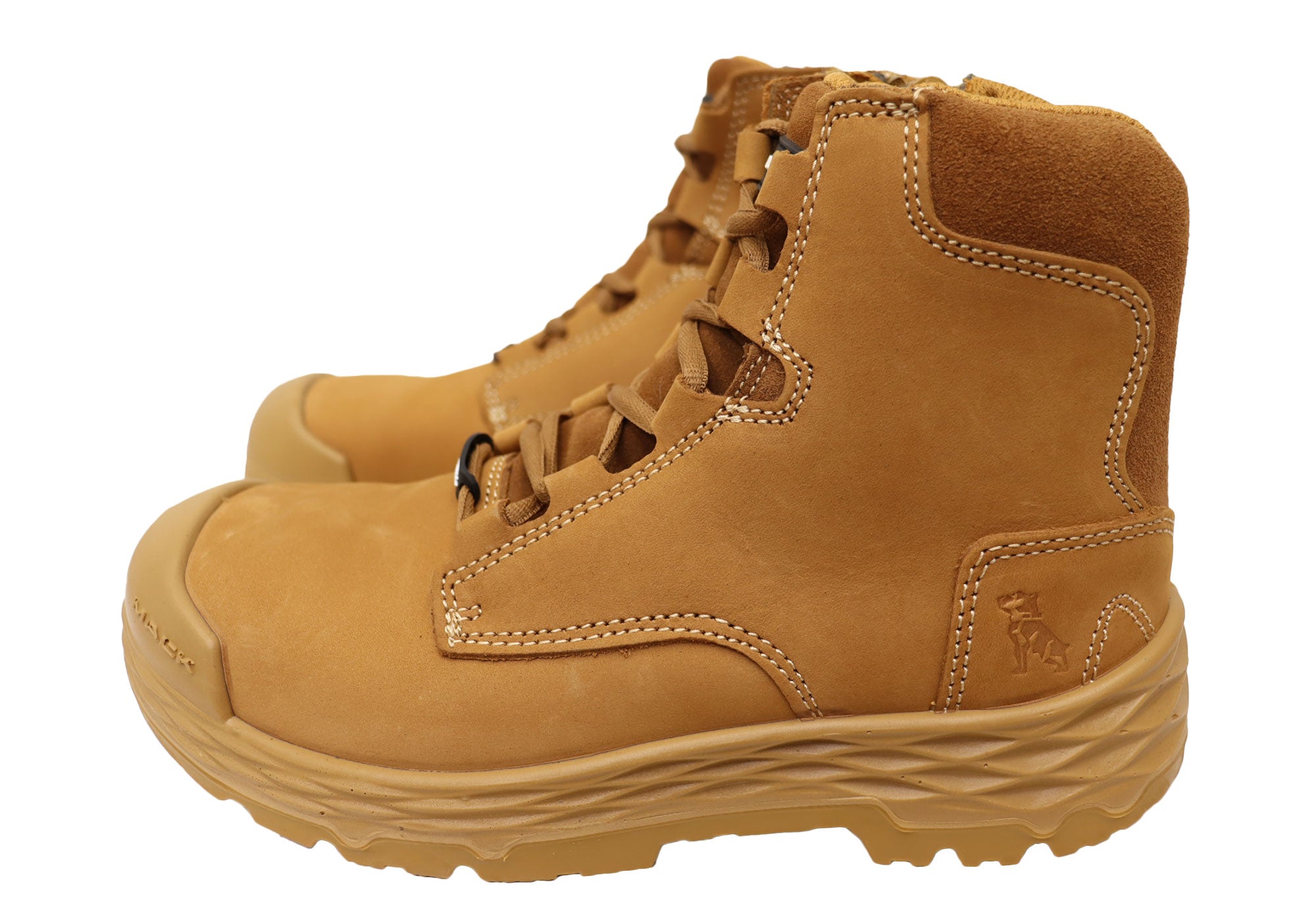 Mack Men's Force Leather Steel Toe Safety Work Boots with Side Zipper - Durable Construction for Industrial & Warehouse Work Environments
