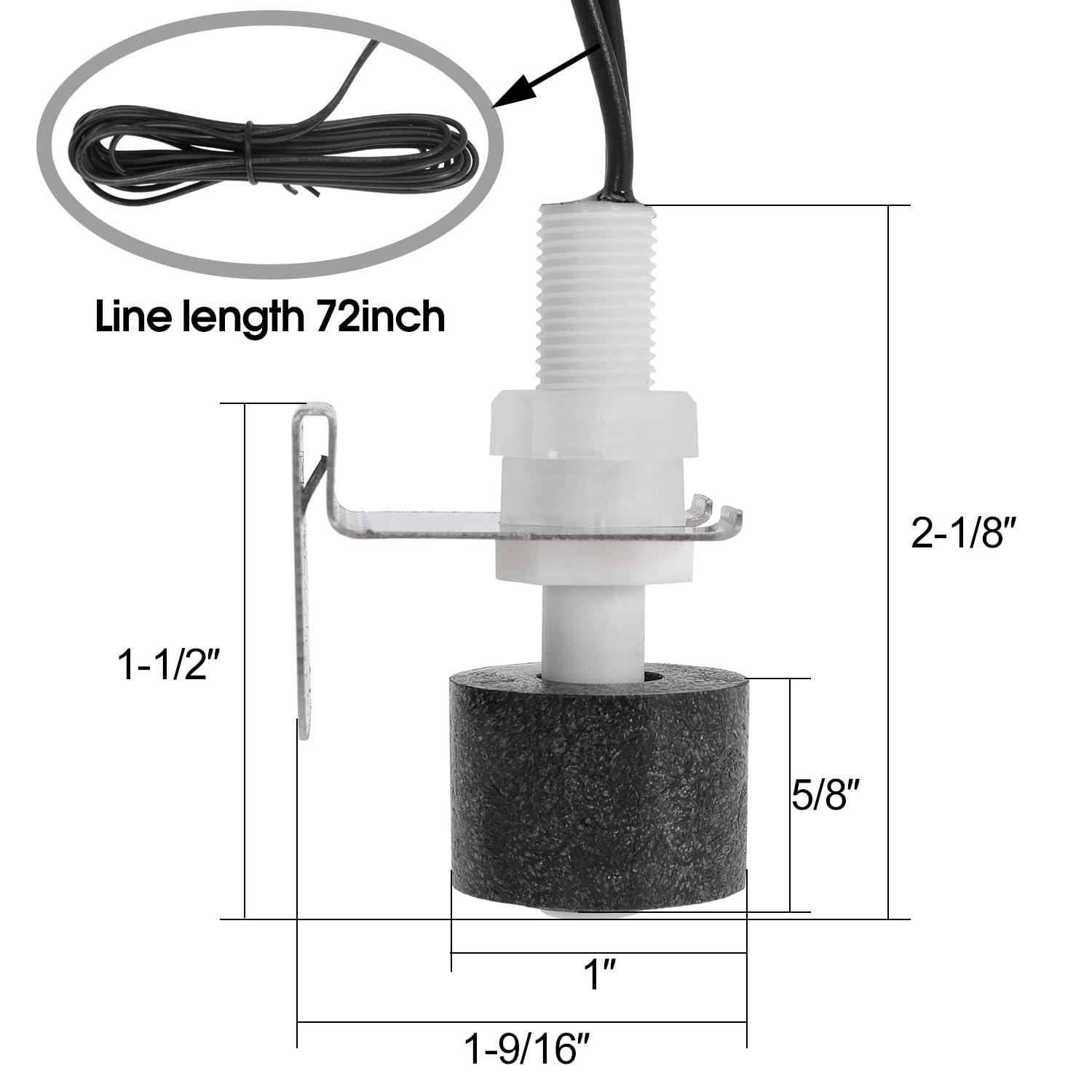 SS3 Float Switch Condensate Overflow Switch (15Pcs) - Replacement for HVAC Drain Pan 97647 - Works with Primary & Auxiliary Drain Pans - Prevents Water Damage from AC Unit Condensation Leaks - Ideal for Home, Office and Commercial HVAC Systems
